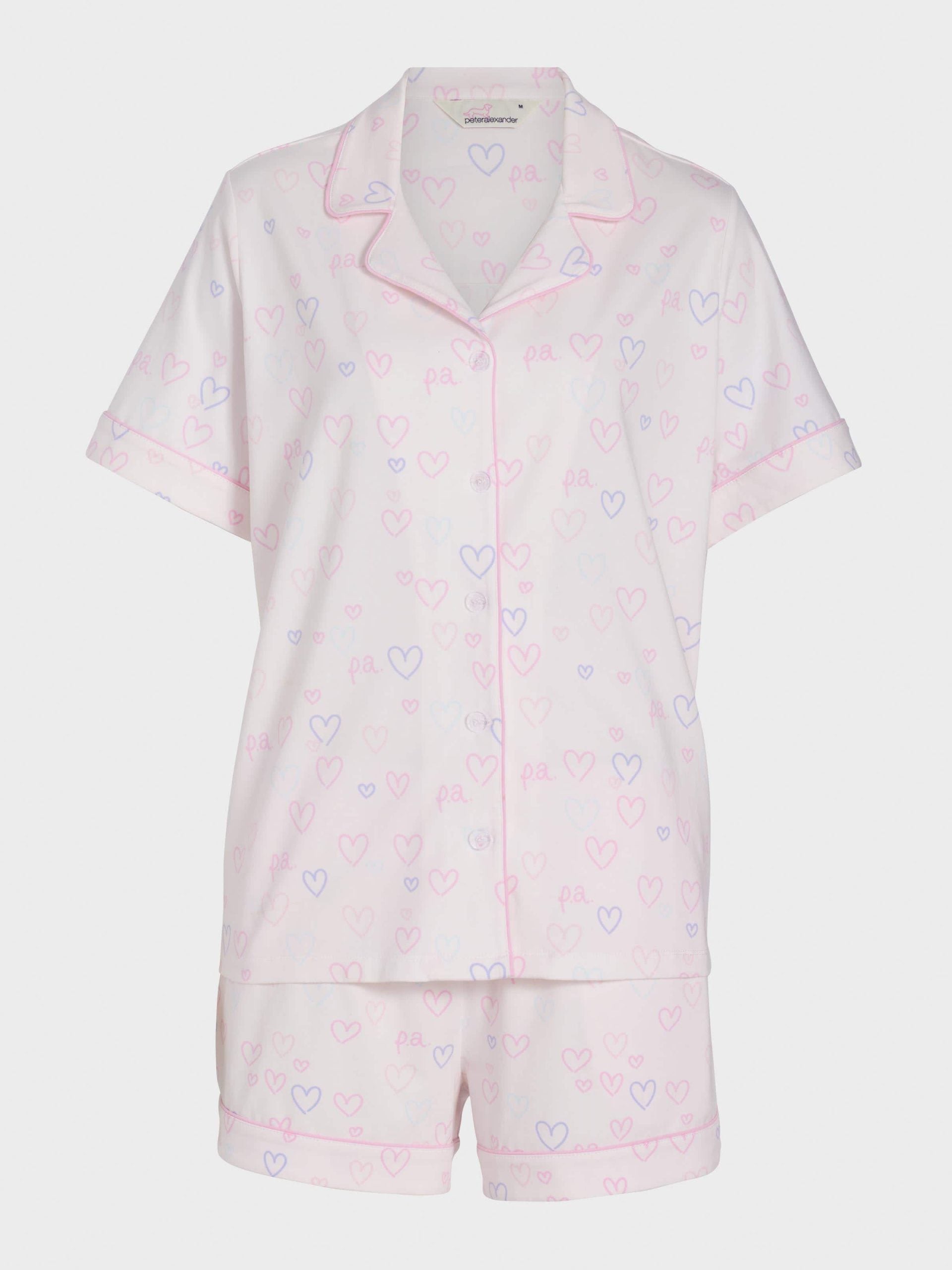 Pastel Hearts Shortie Pj Set multi image 4