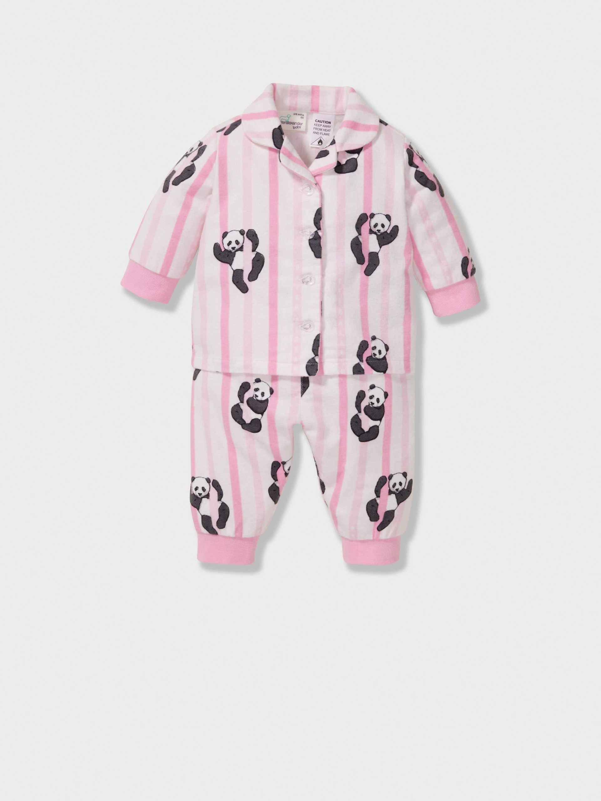 Baby Pink Panda Classic Pj Set multi image 0