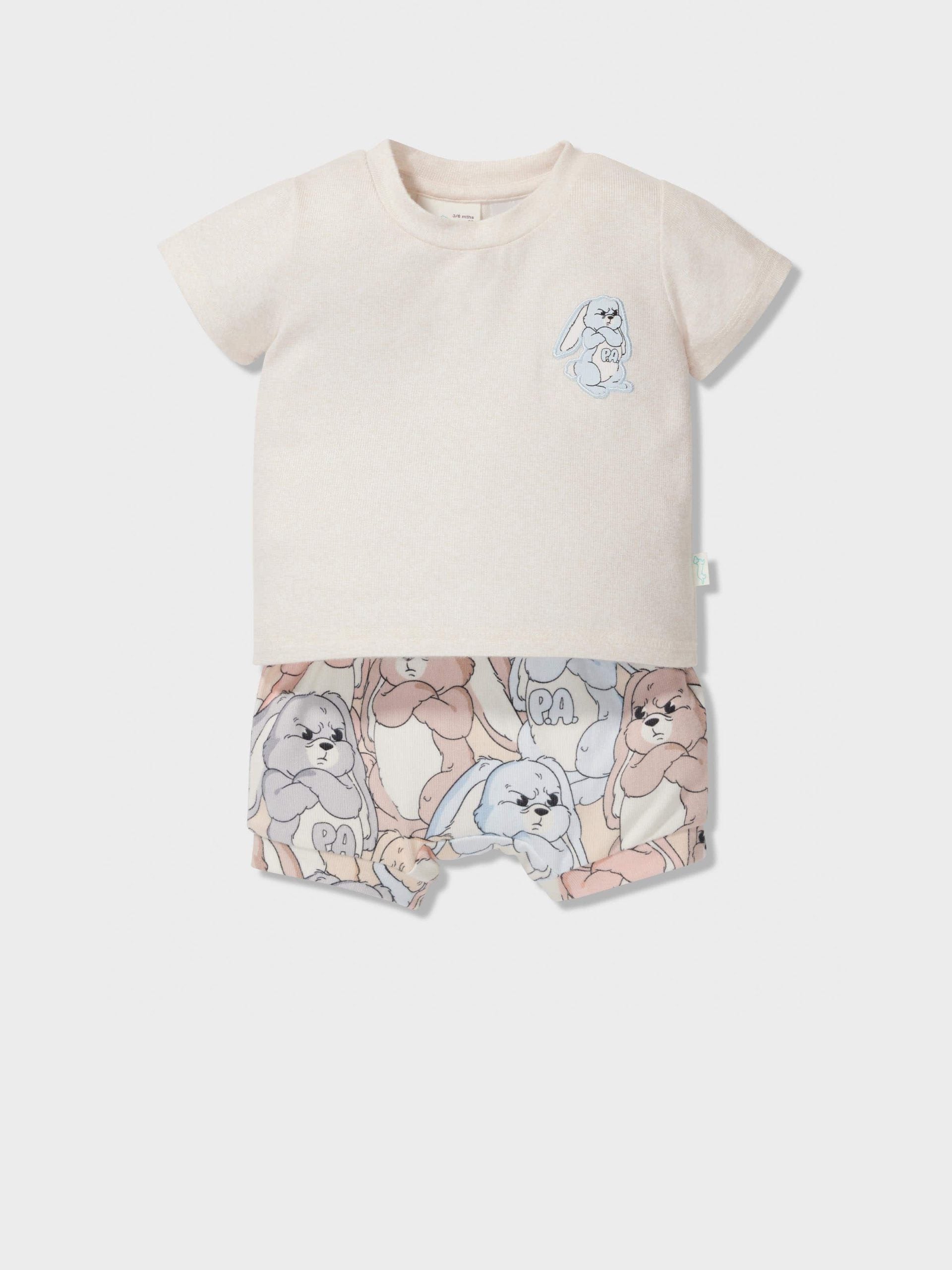 Baby Grumpy Bunny Shortie Pj Set multi image 0