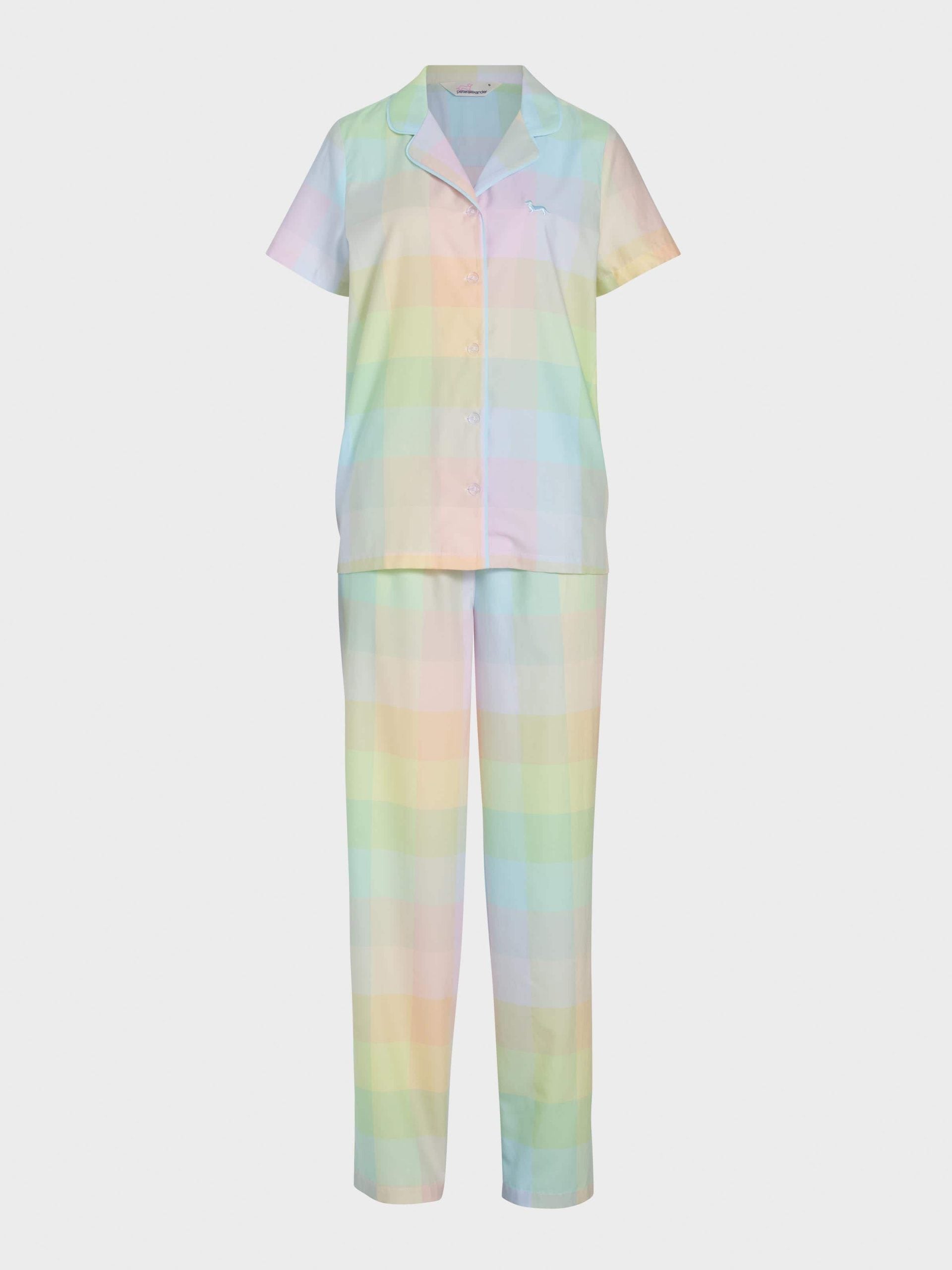 Rainbow Check Short Sleeve & Pant Pj Set multi image 4