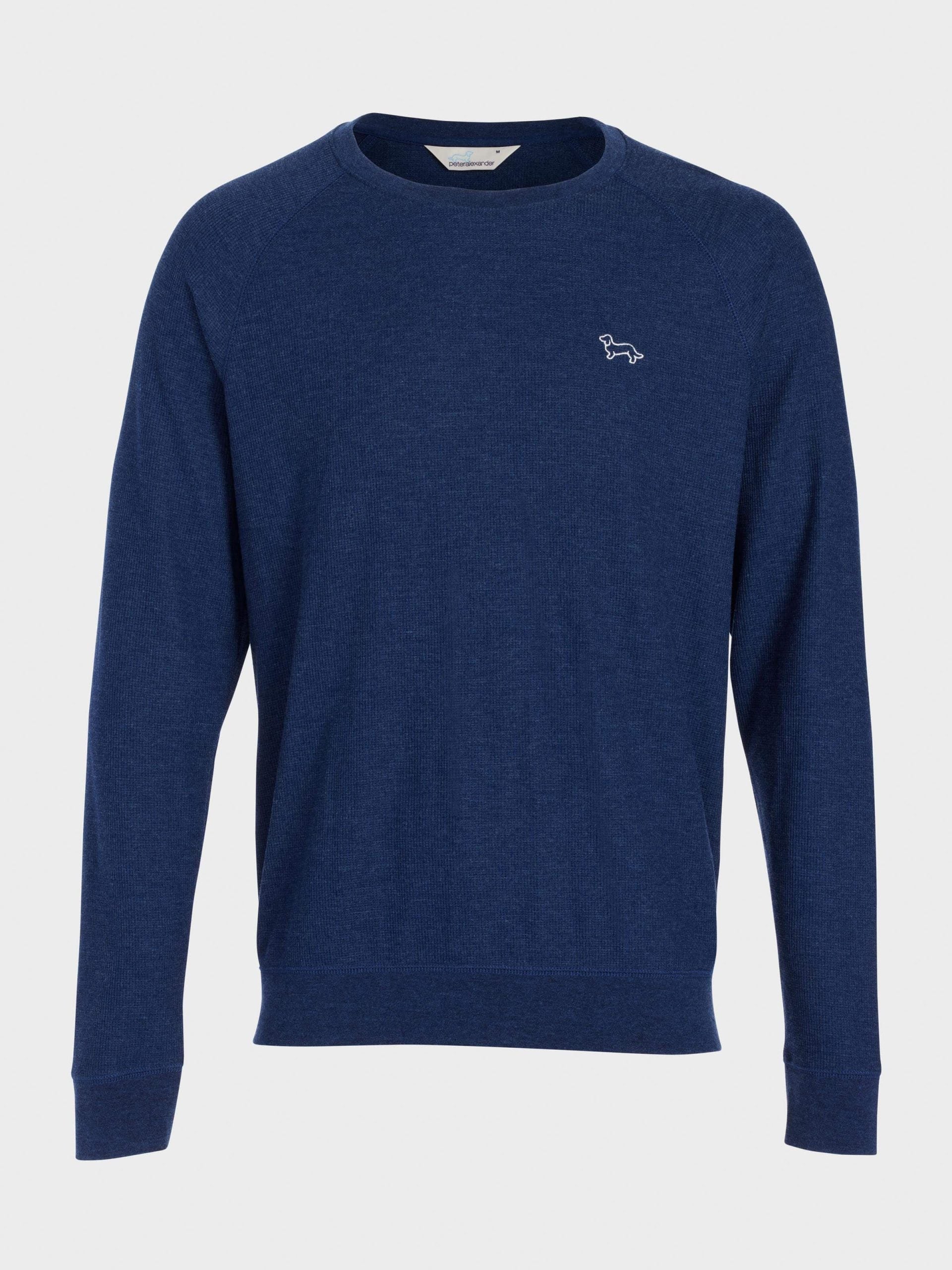 Navy Waffle Long Sleeve Top navy image 2