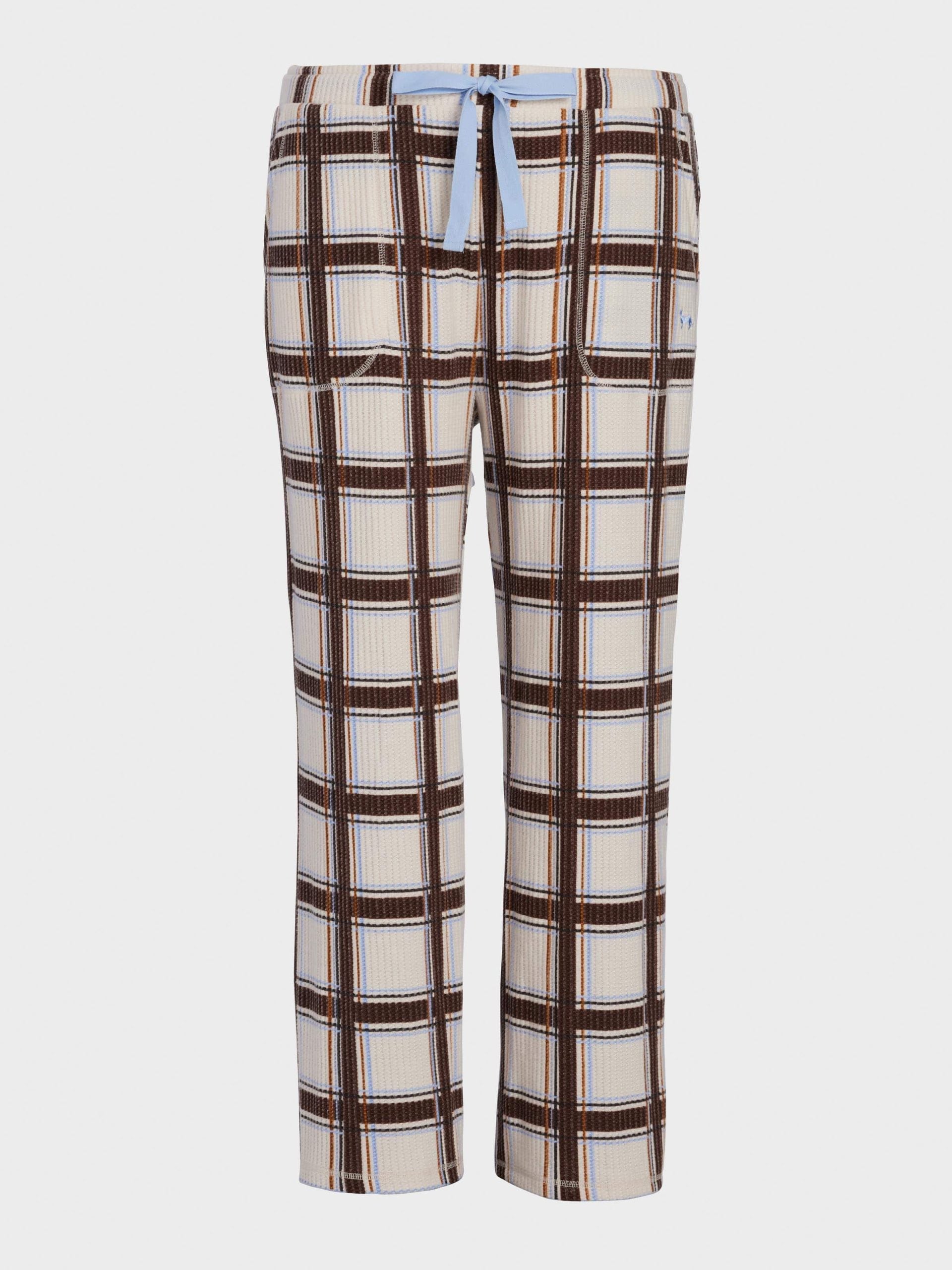 P.A. Plus Check Waffle Wide Leg Pj Pant Multi image 3