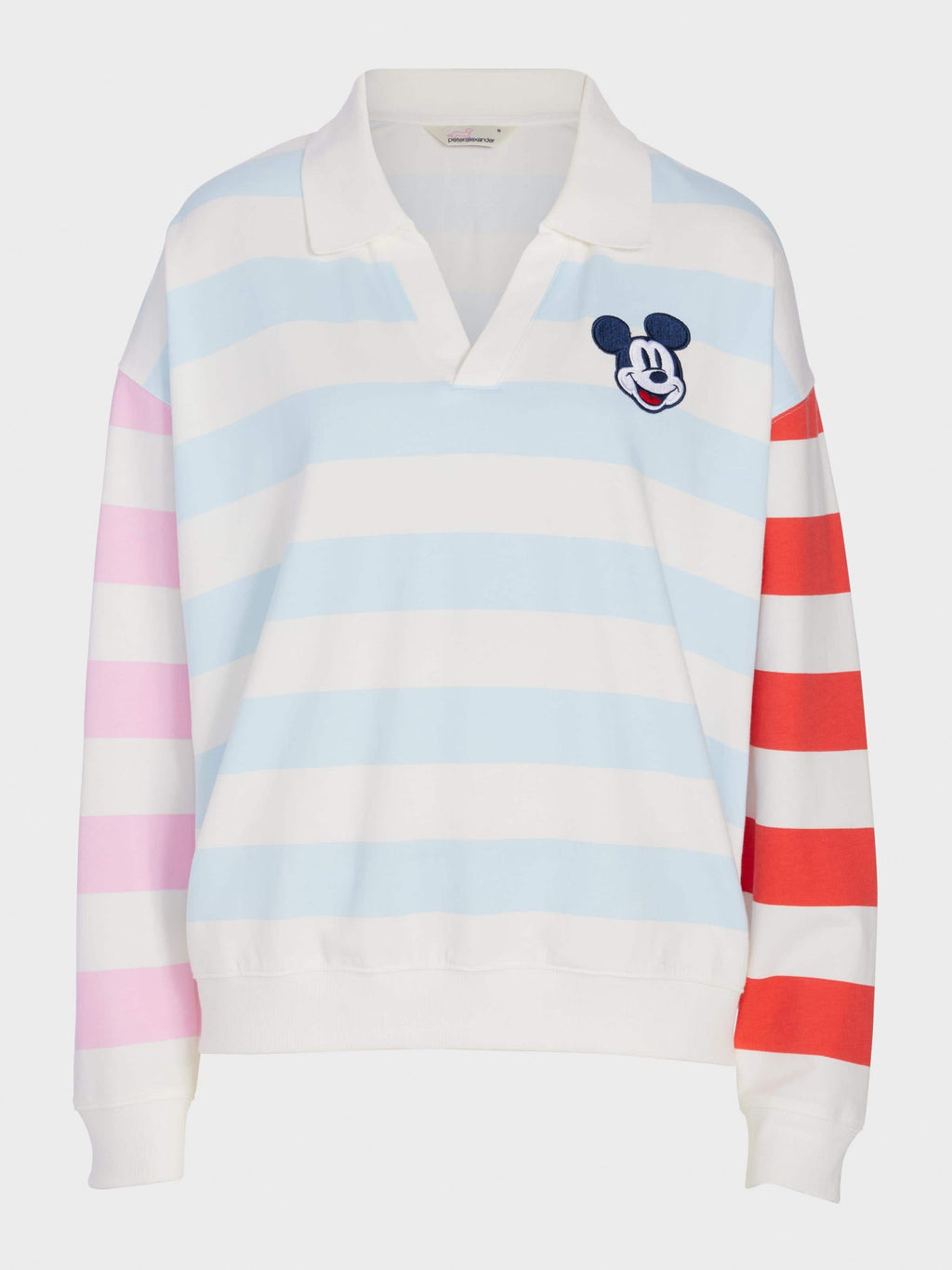Pastel Stripe Mickey Mouse Collared Sweater Multi image 3