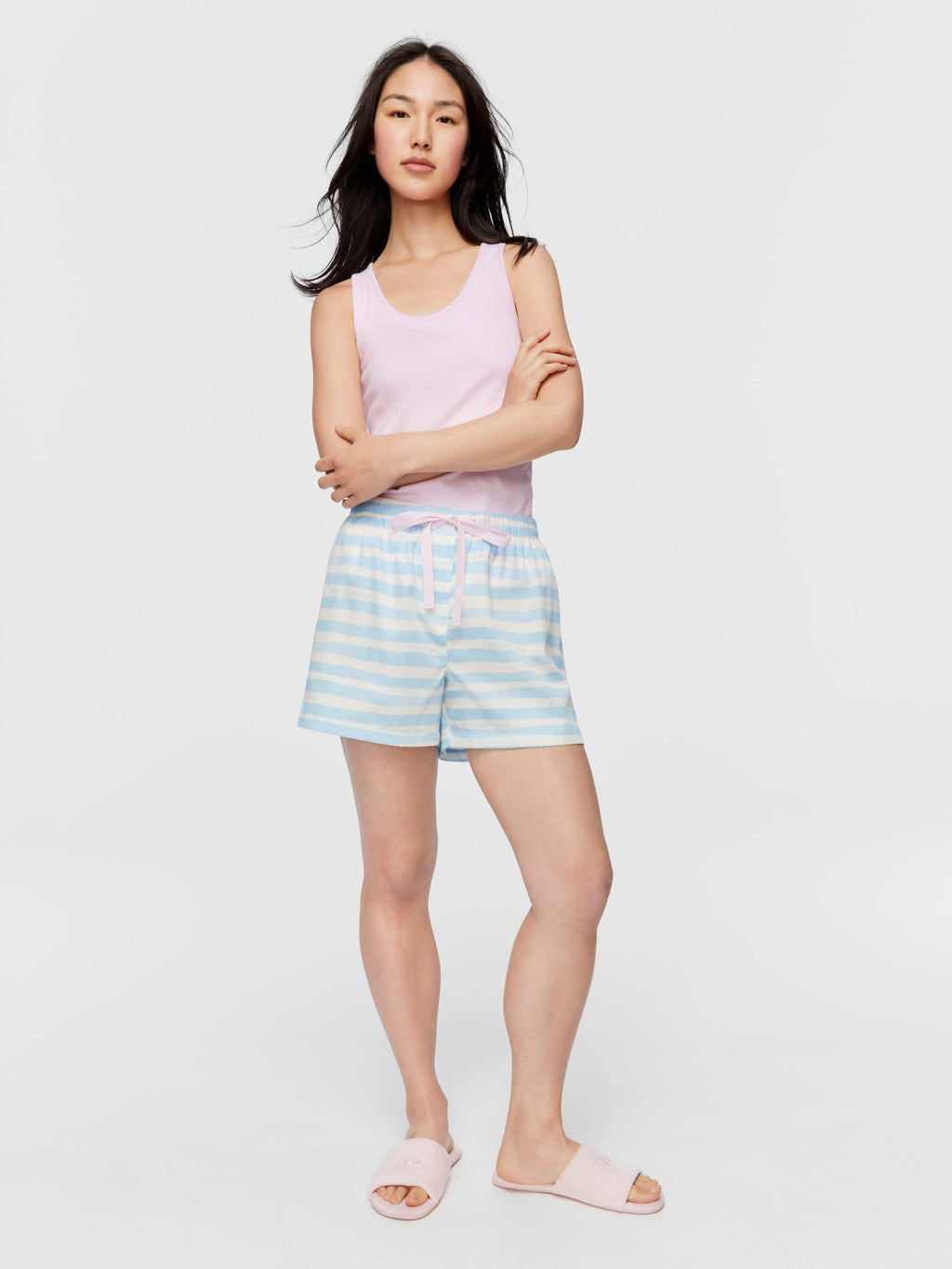 Blue Stripe Mid Short multi image 1