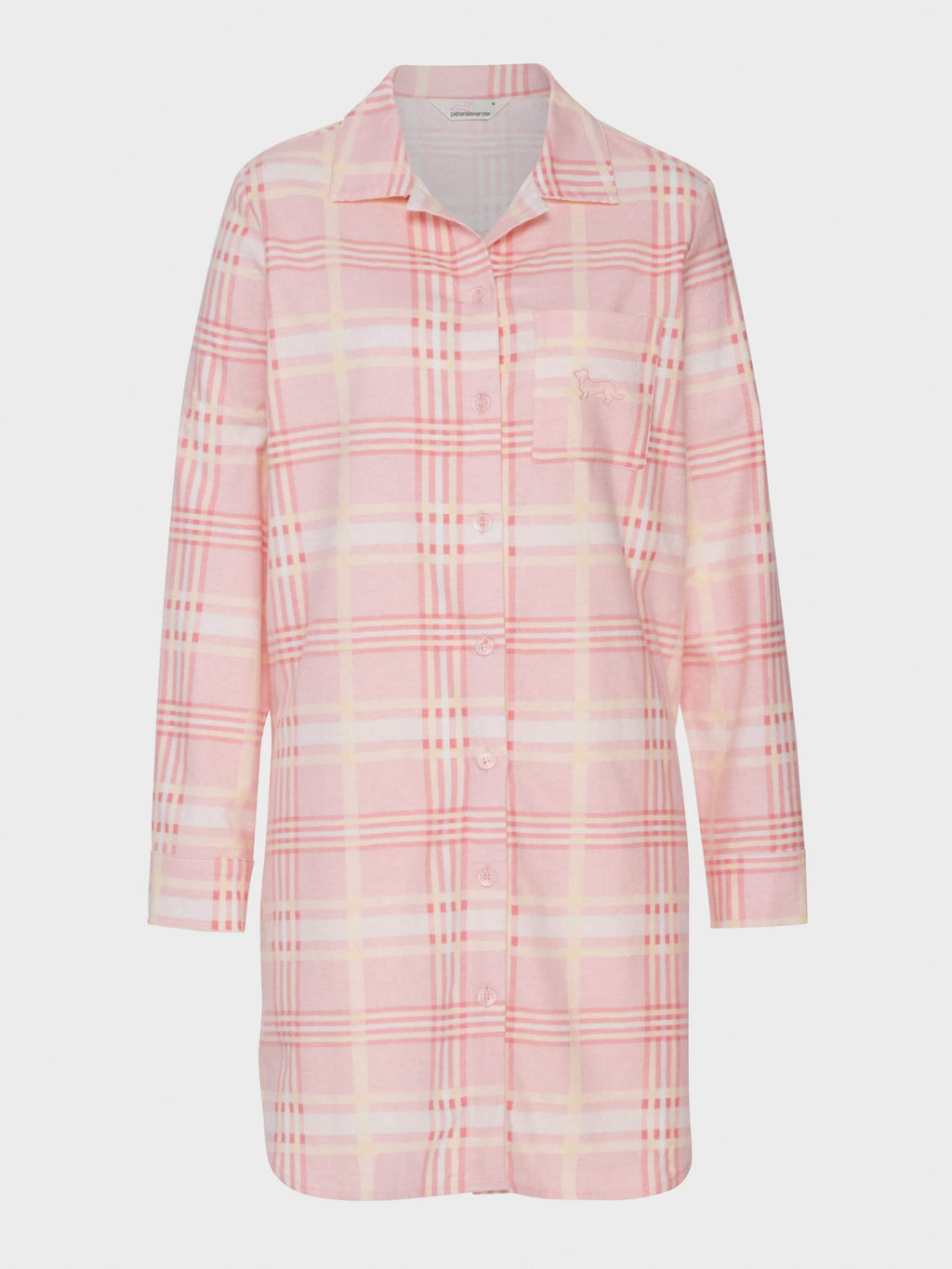 Pink Check Flannelette Nightshirt multi image 3