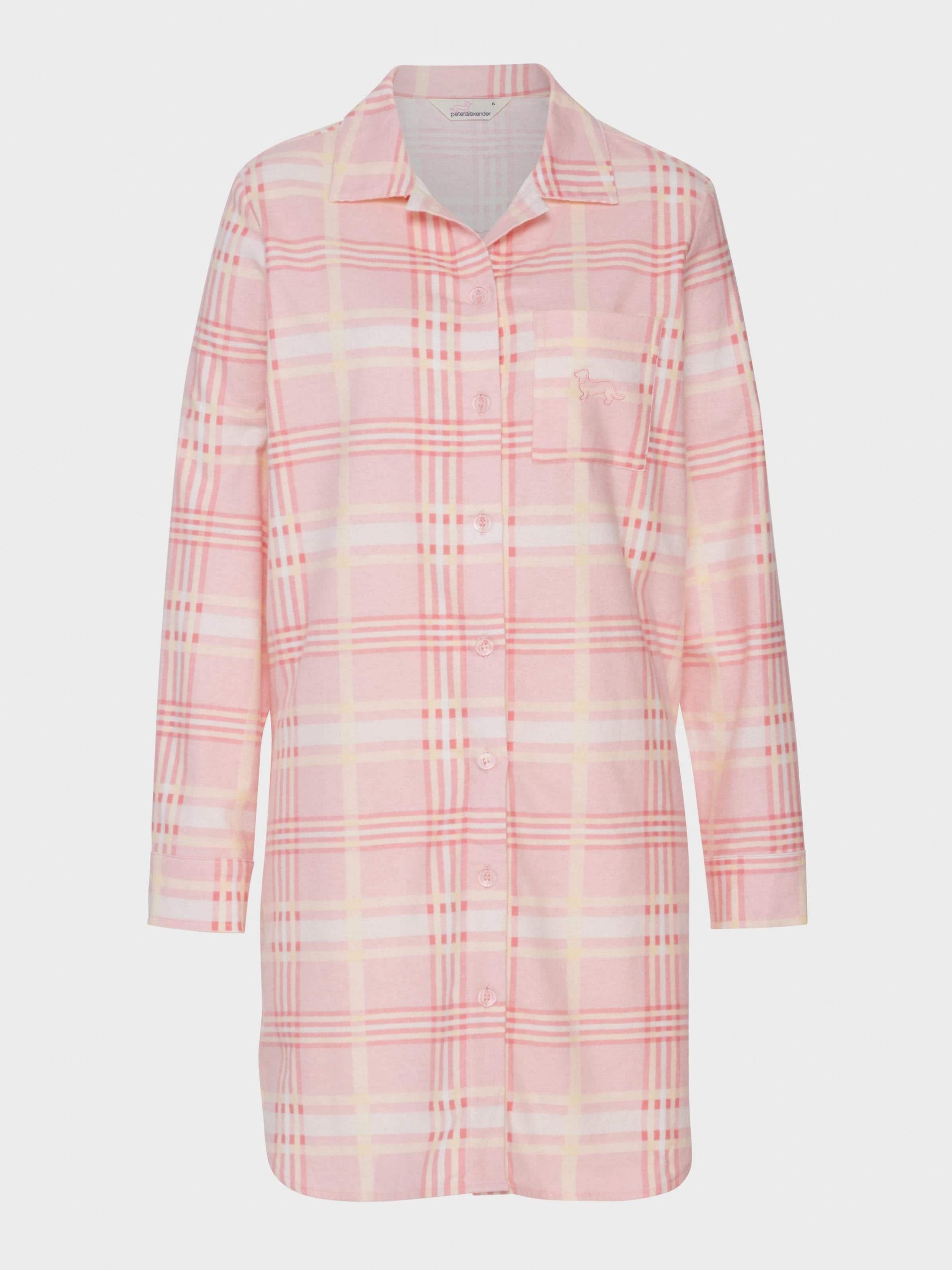 Pink Check Flannelette Nightshirt multi image 3
