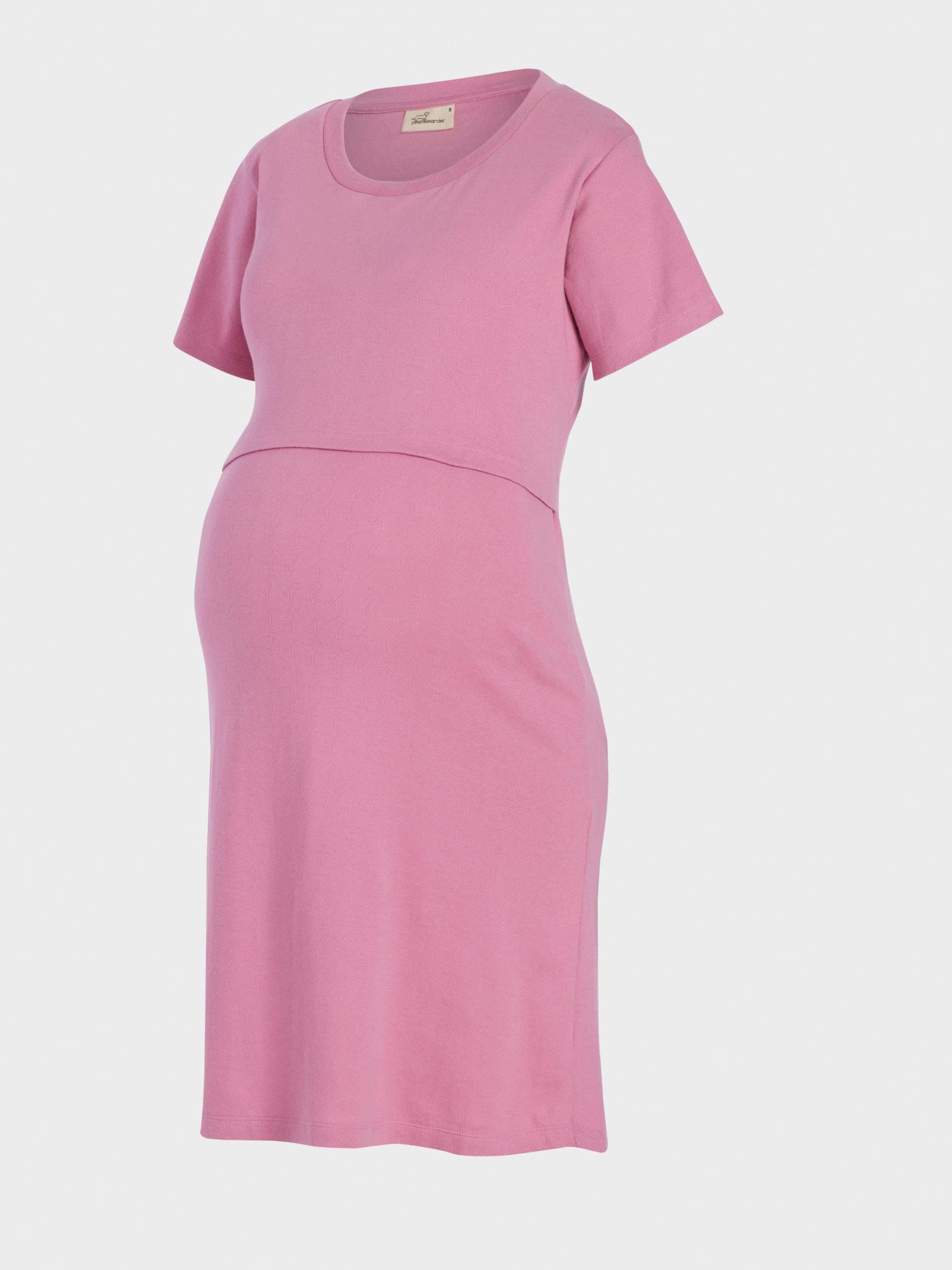 Maternity Pointelle Short Sleeve Nightie rose image 3
