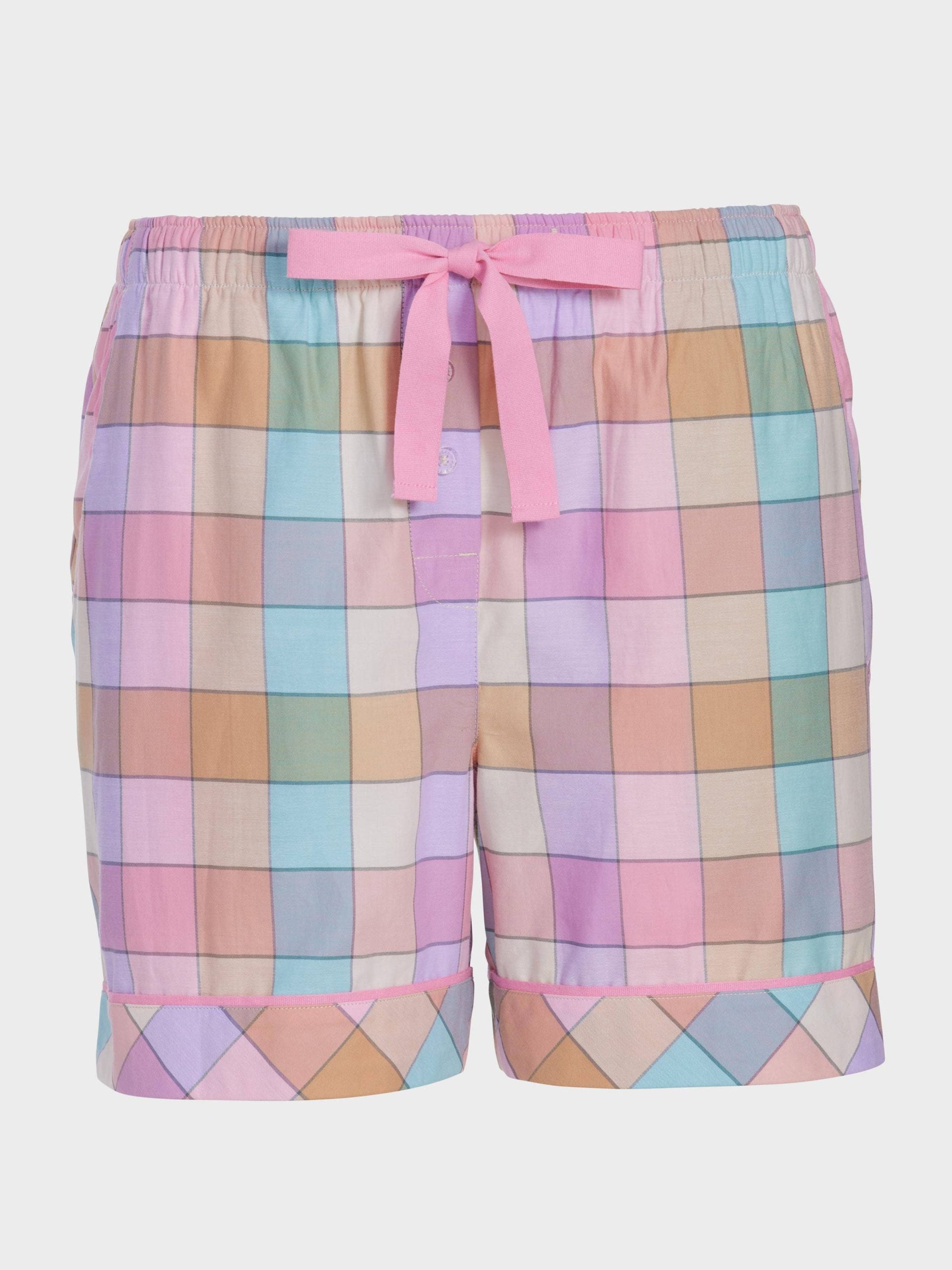 Pink Bold Check Mid Short multi image 3
