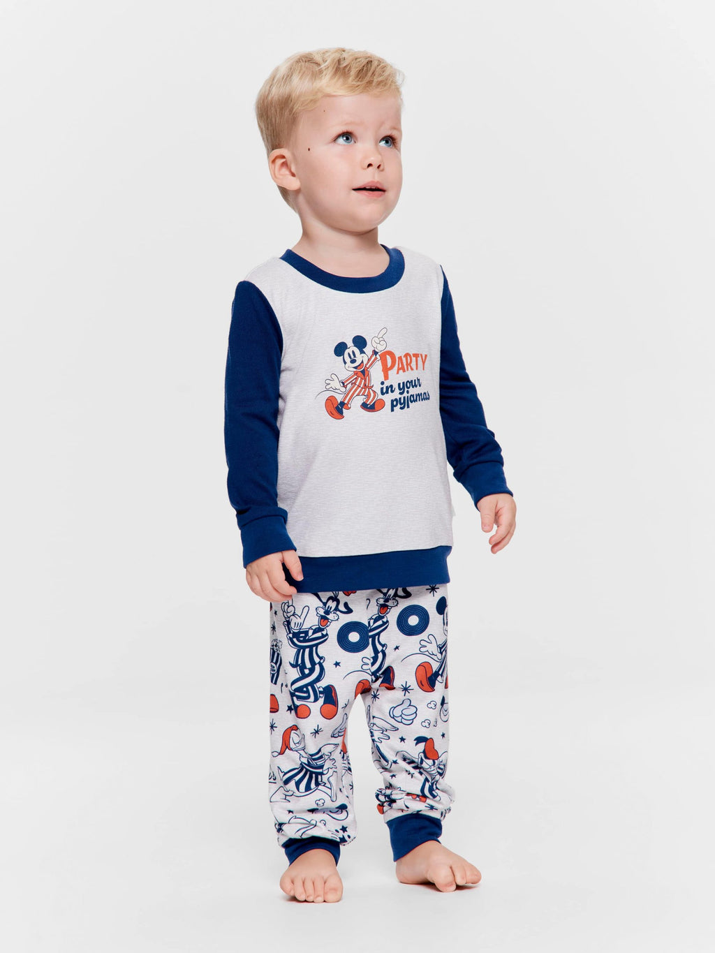 Baby Disney Mickey Long Plush Pj Set Multi image 1