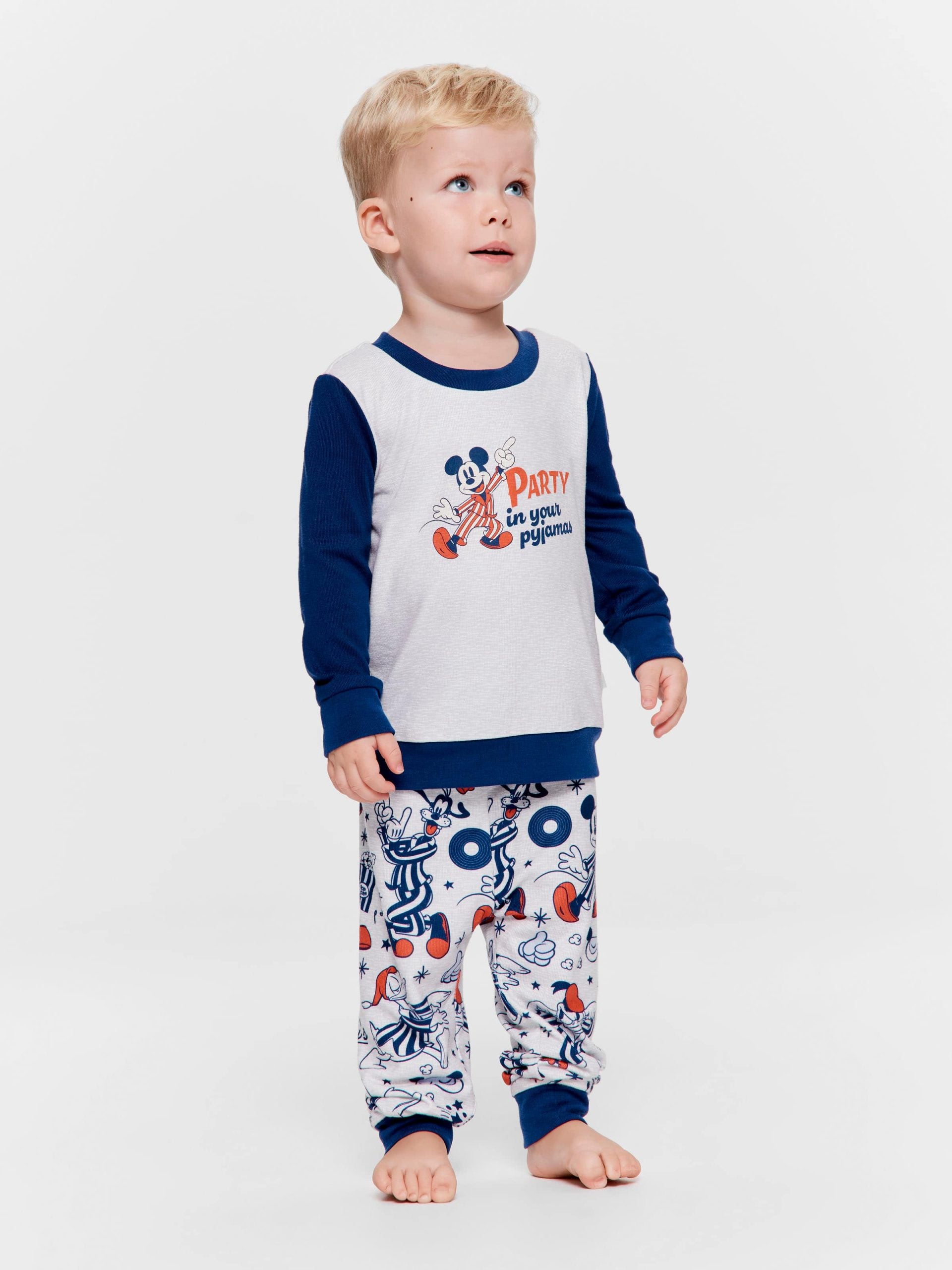 Baby Disney Mickey Long Plush Pj Set Multi image 1