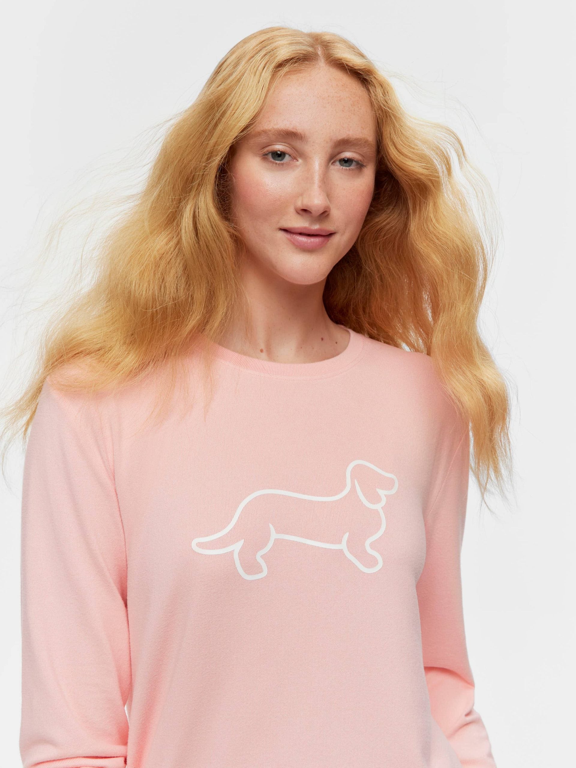 Peach Logo Plush Sweater peach image 0