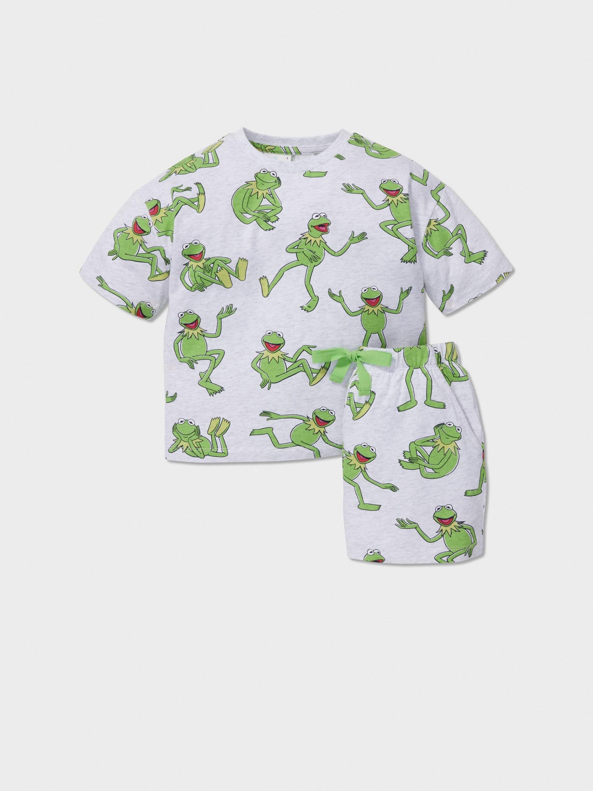 Jnr Kids Kermit Short Pj Set multi image 0