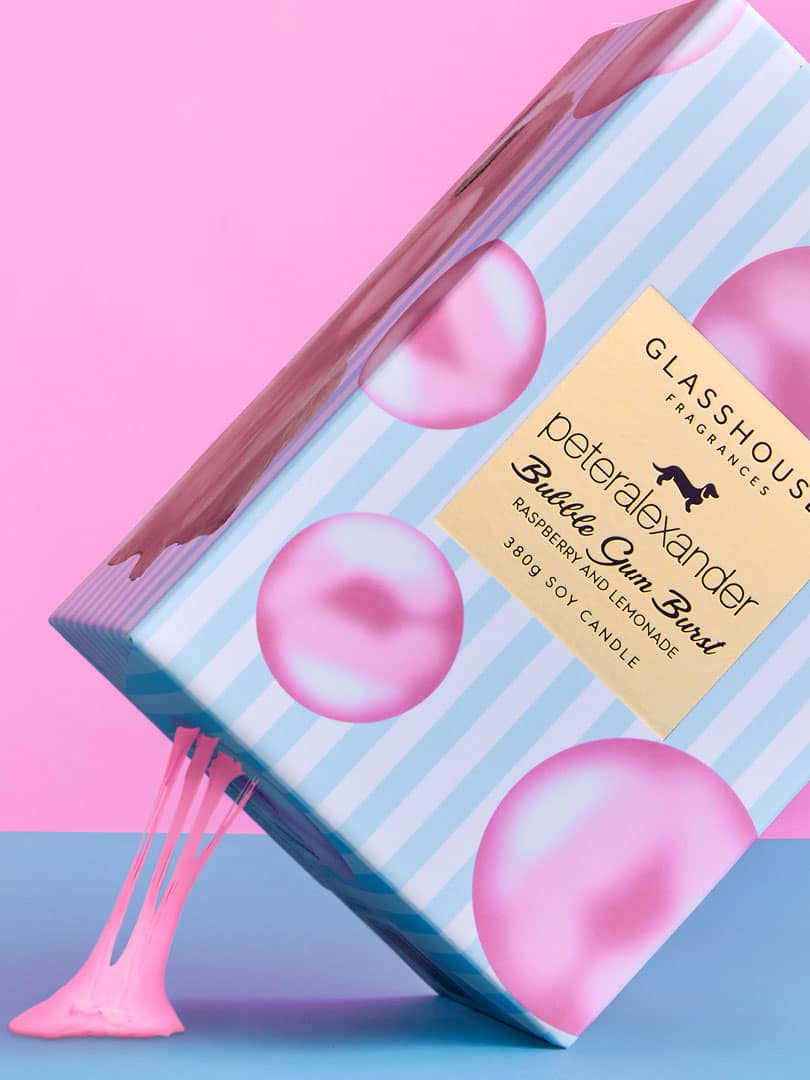 Glasshouse Fragrances Bubble Gum Burst 380G Candle multi image 2