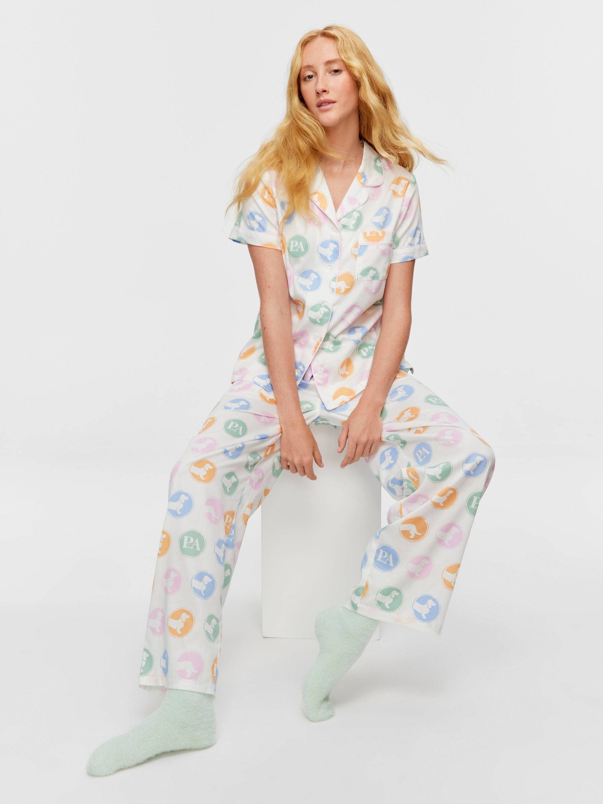 Penny Spot Short Sleeve & Pant Pj Set multi image 0