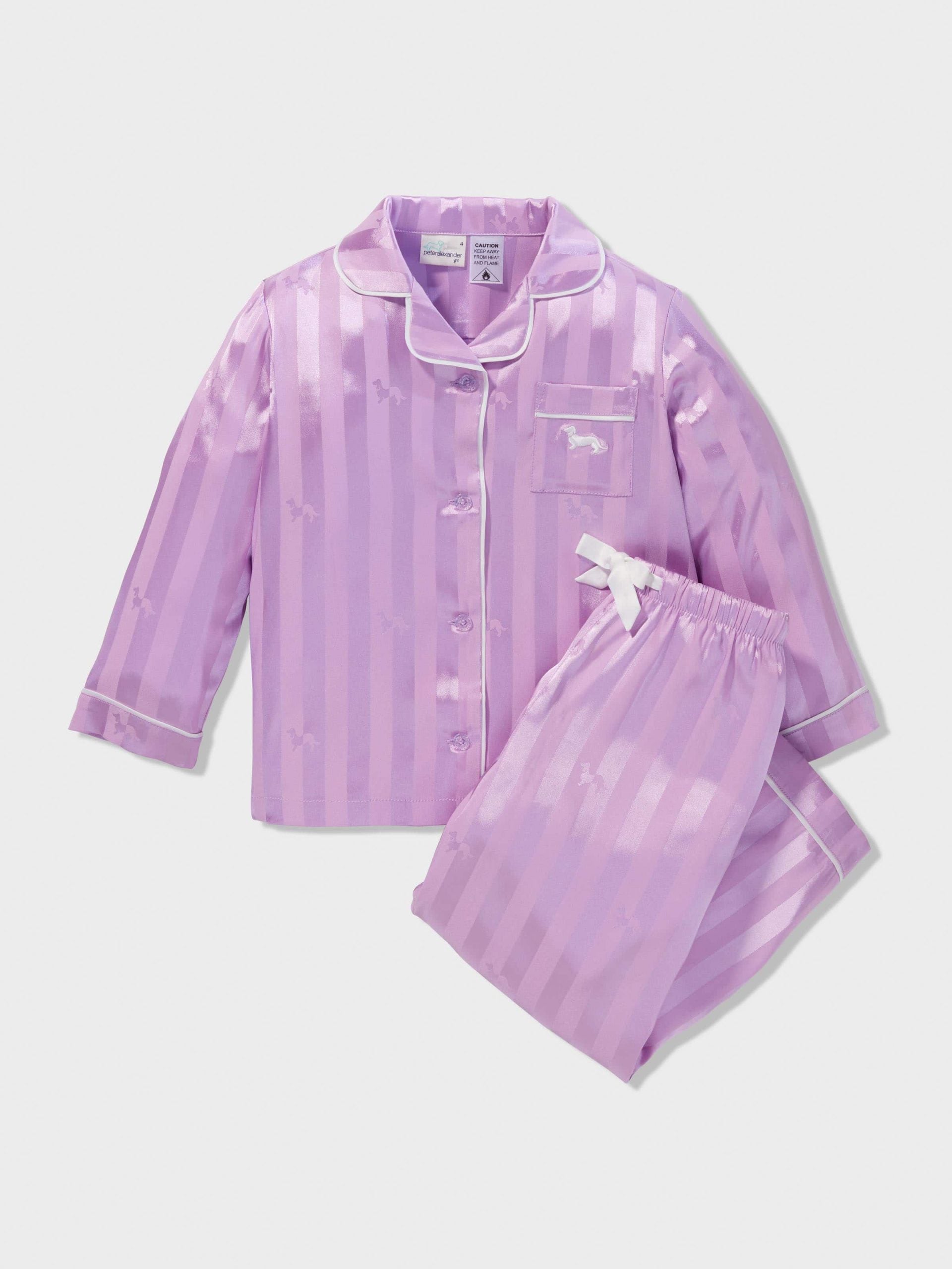 Jnr Girls Lilac Stripe Pj Set lilac image 0