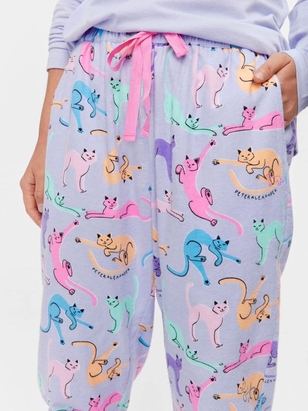 Playful Cats Cuffed Flannelette Pj Pant multi image 1