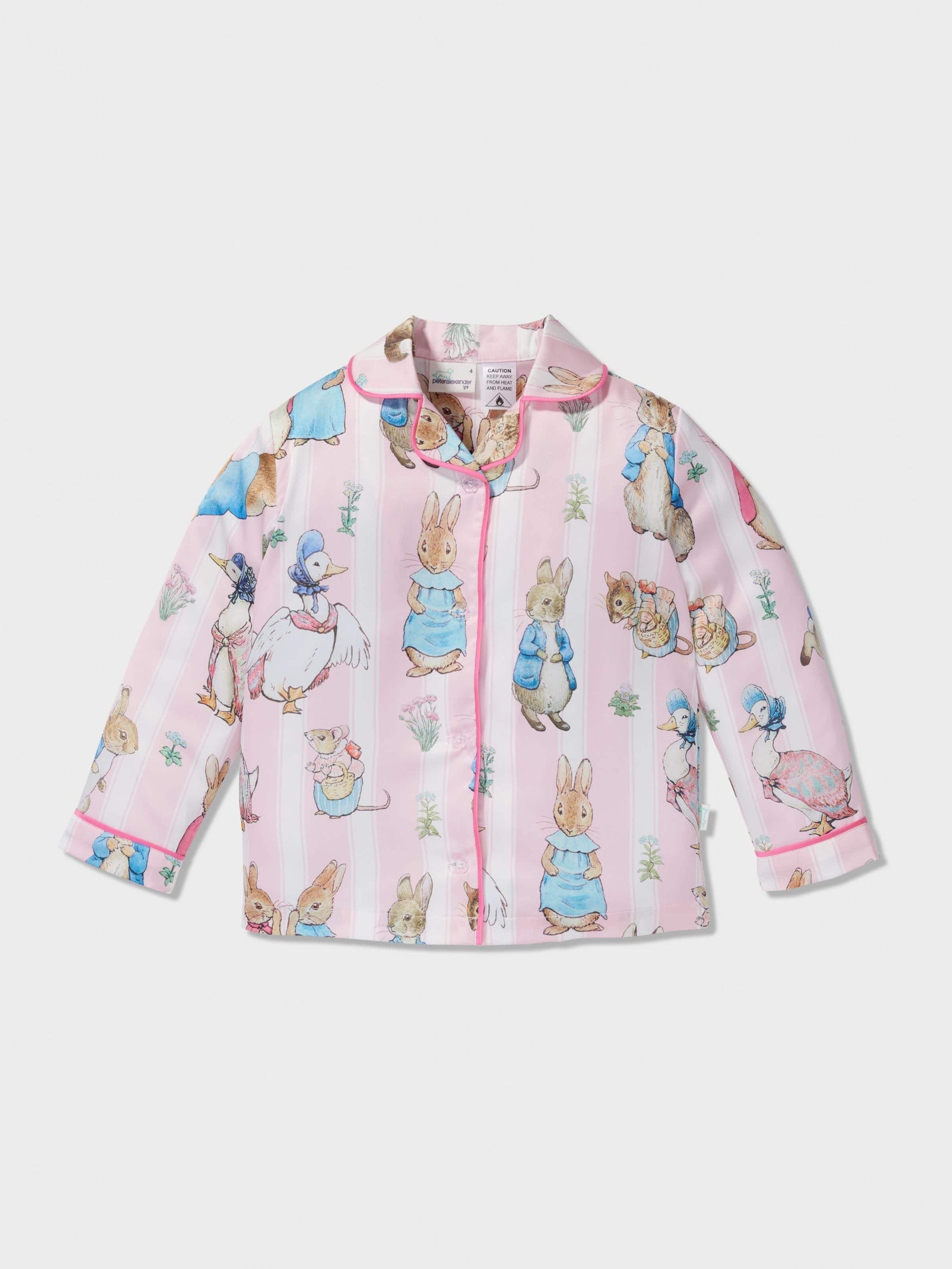 Girls Peter Rabbit Classic Satin Pj Set multi image 4