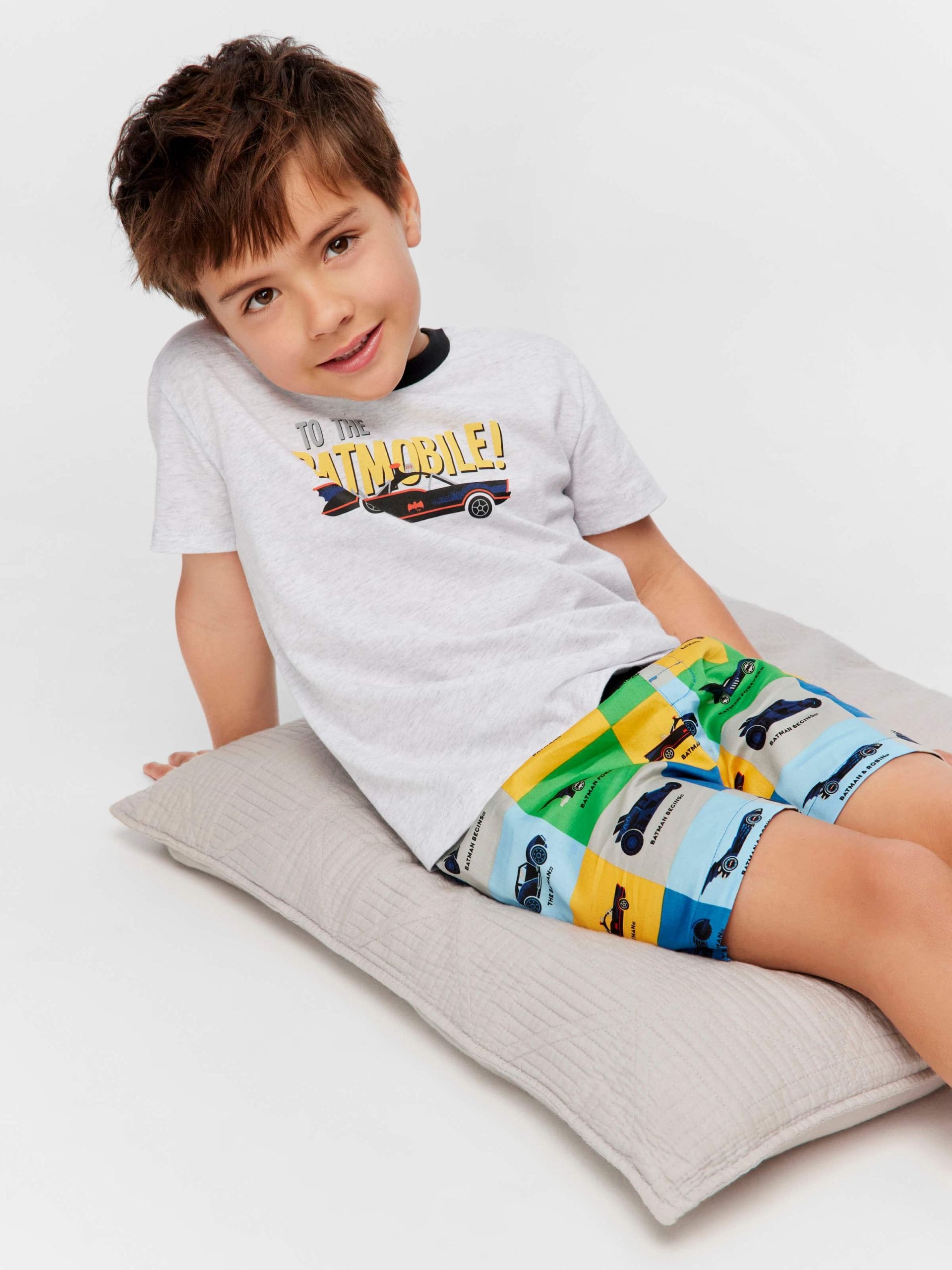 Jnr Boys Batmobile Short Pj Set multi image 1