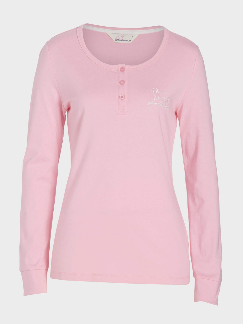 Pink Branded Henley Long Sleeve Top pink image 3