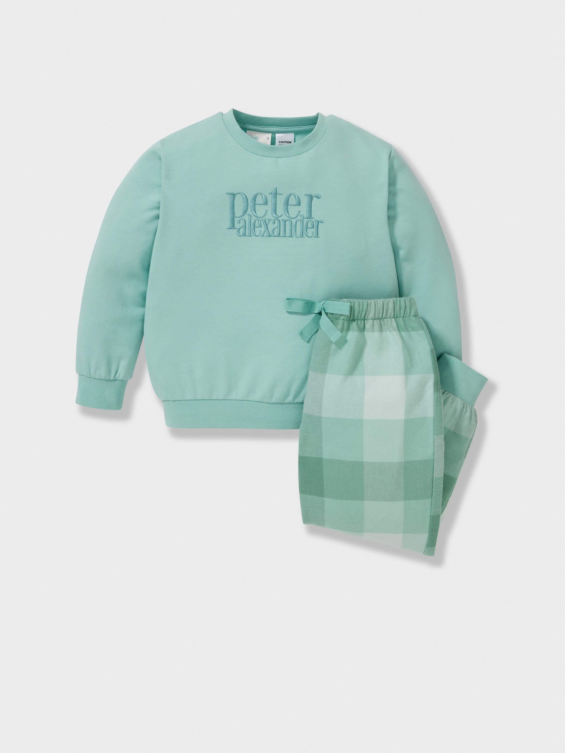 Jnr Boys Heritage Check Pj Set green image 0