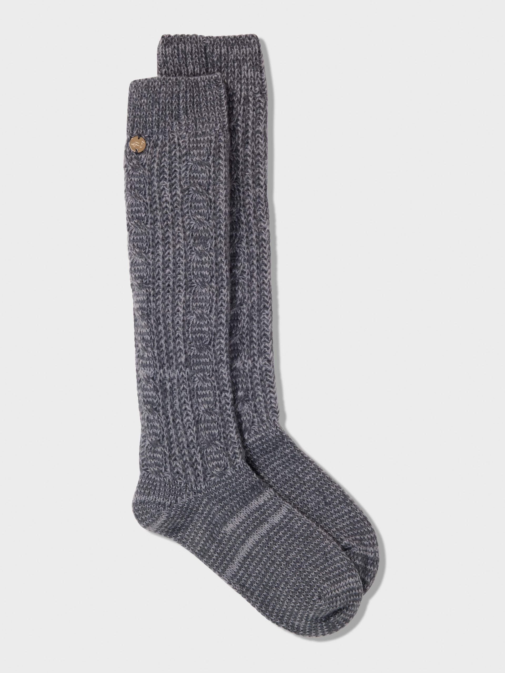 Charcoal Chunky Cable Sock charcoal image 2