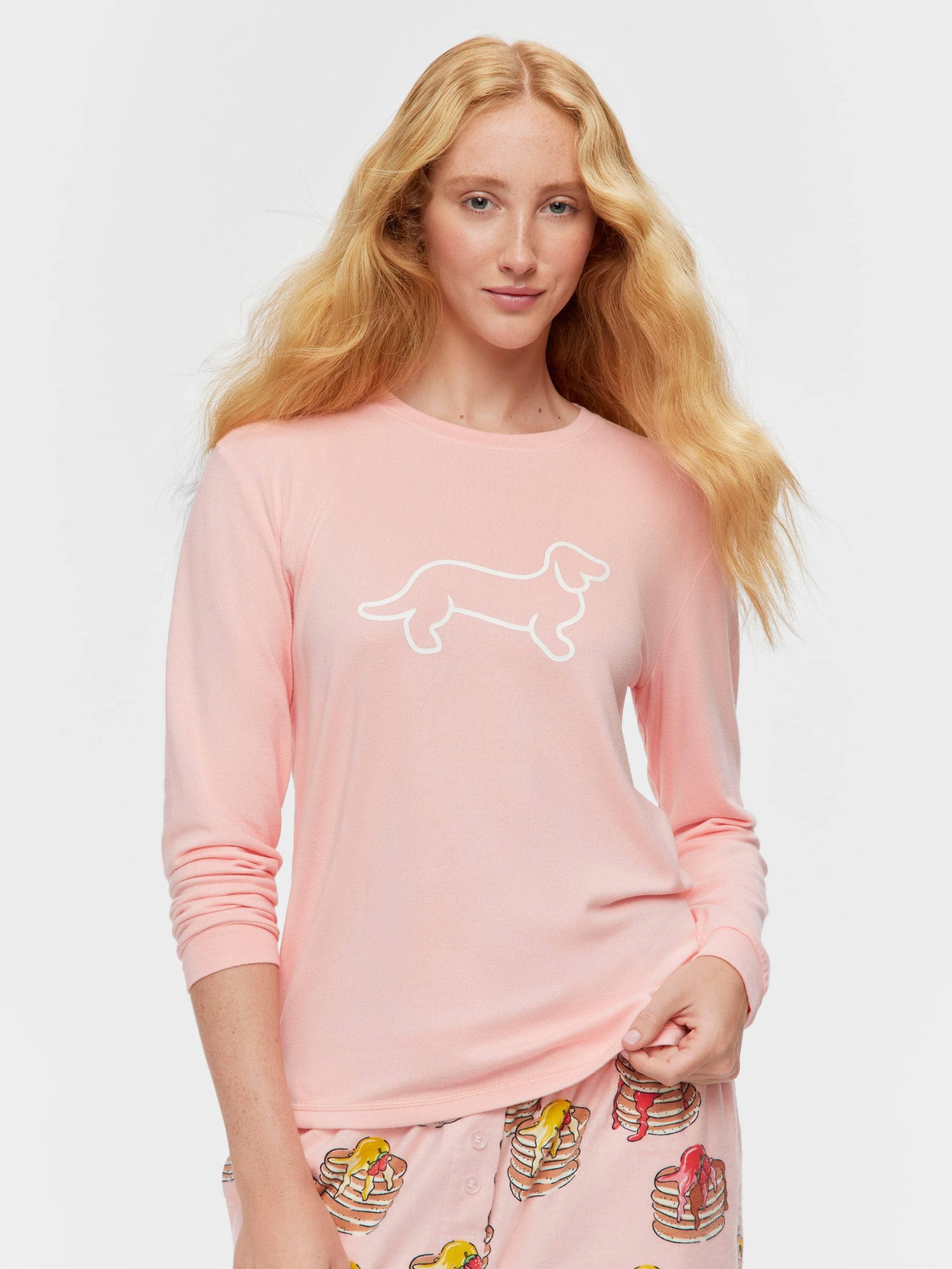 Peach Logo Plush Sweater peach image 2