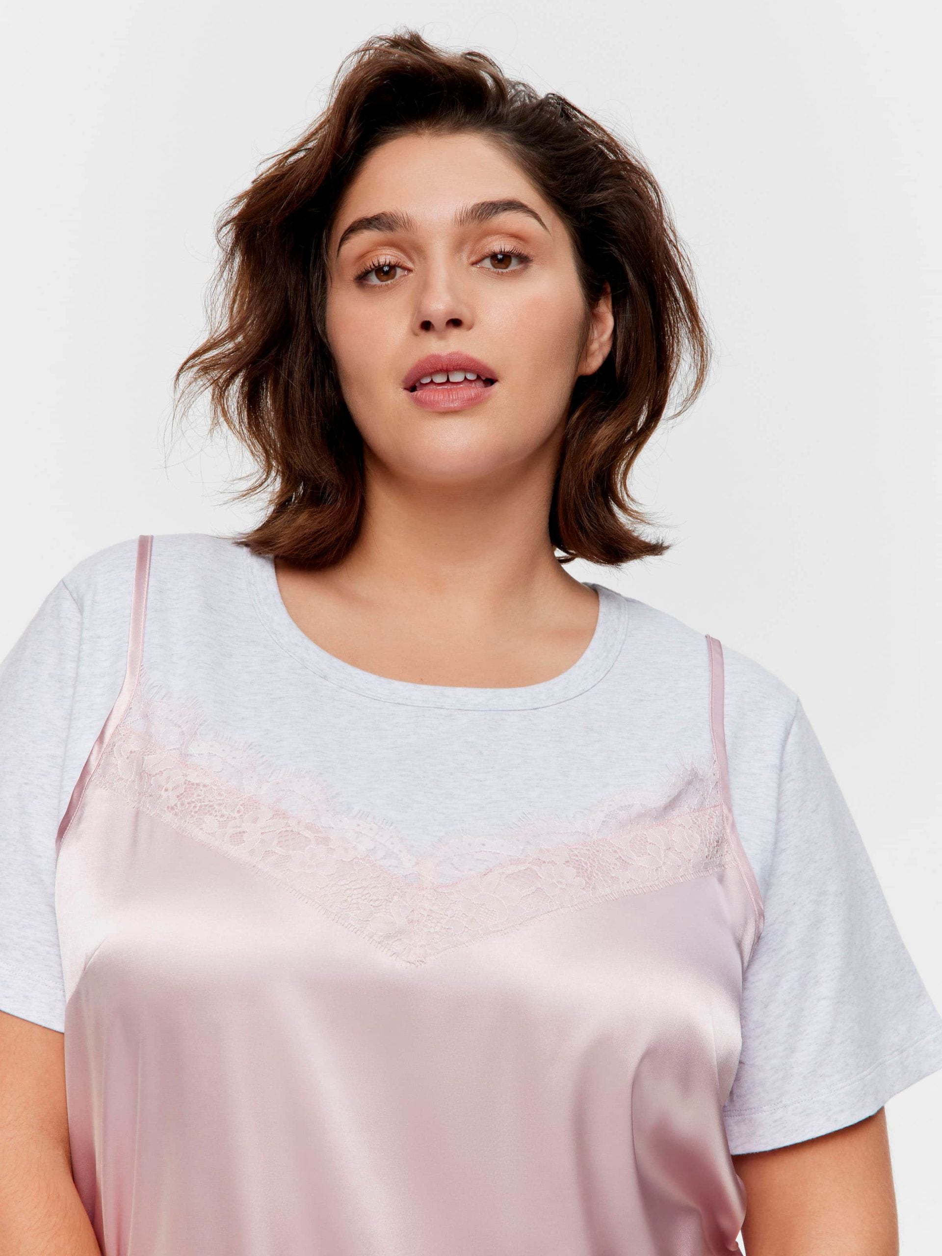 P.A. Plus T-Shirt Satin Slip Nightie Multi image 2