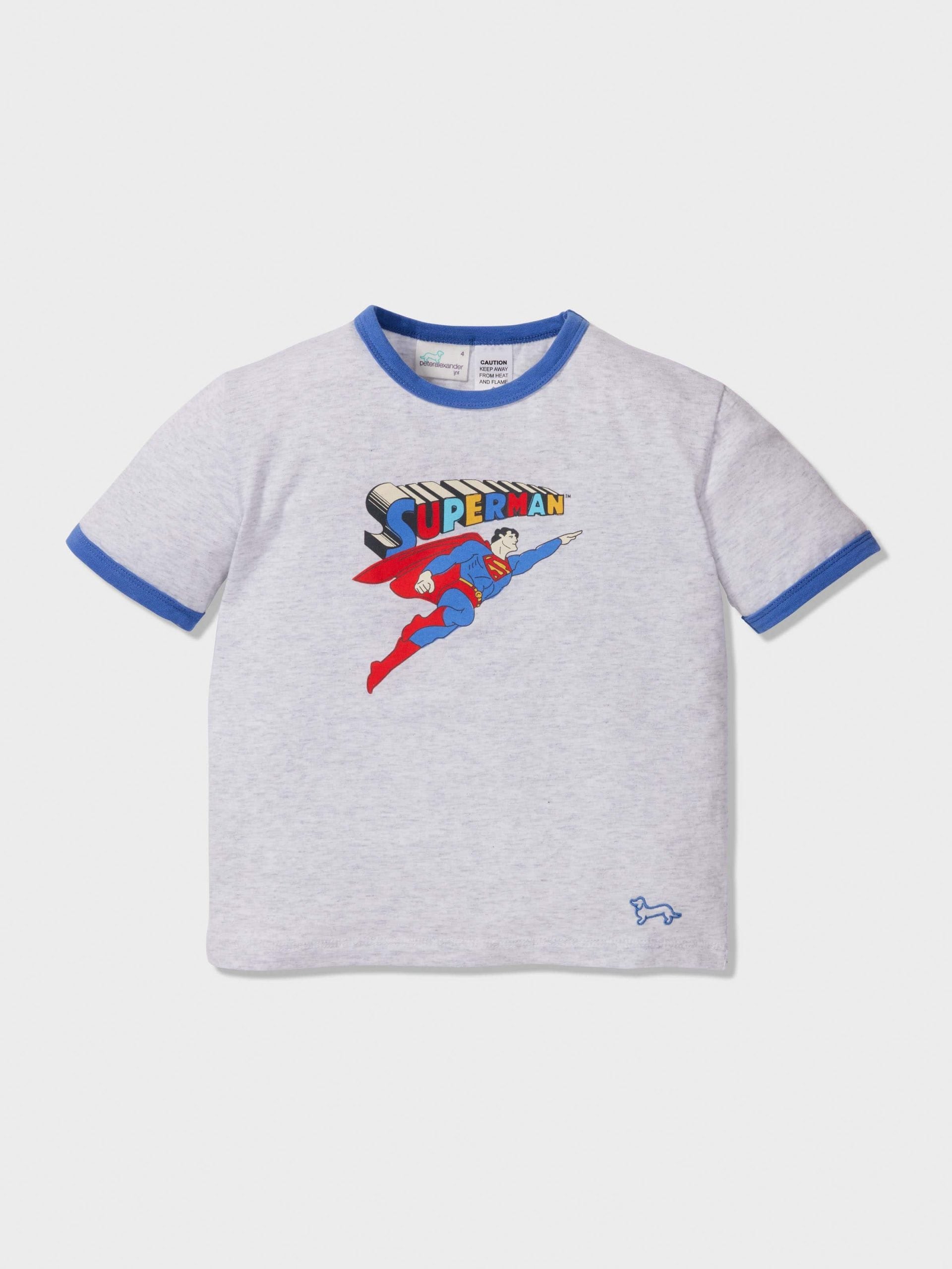 Jnr Boys Superman Comic Short Pj Set Multi image 2