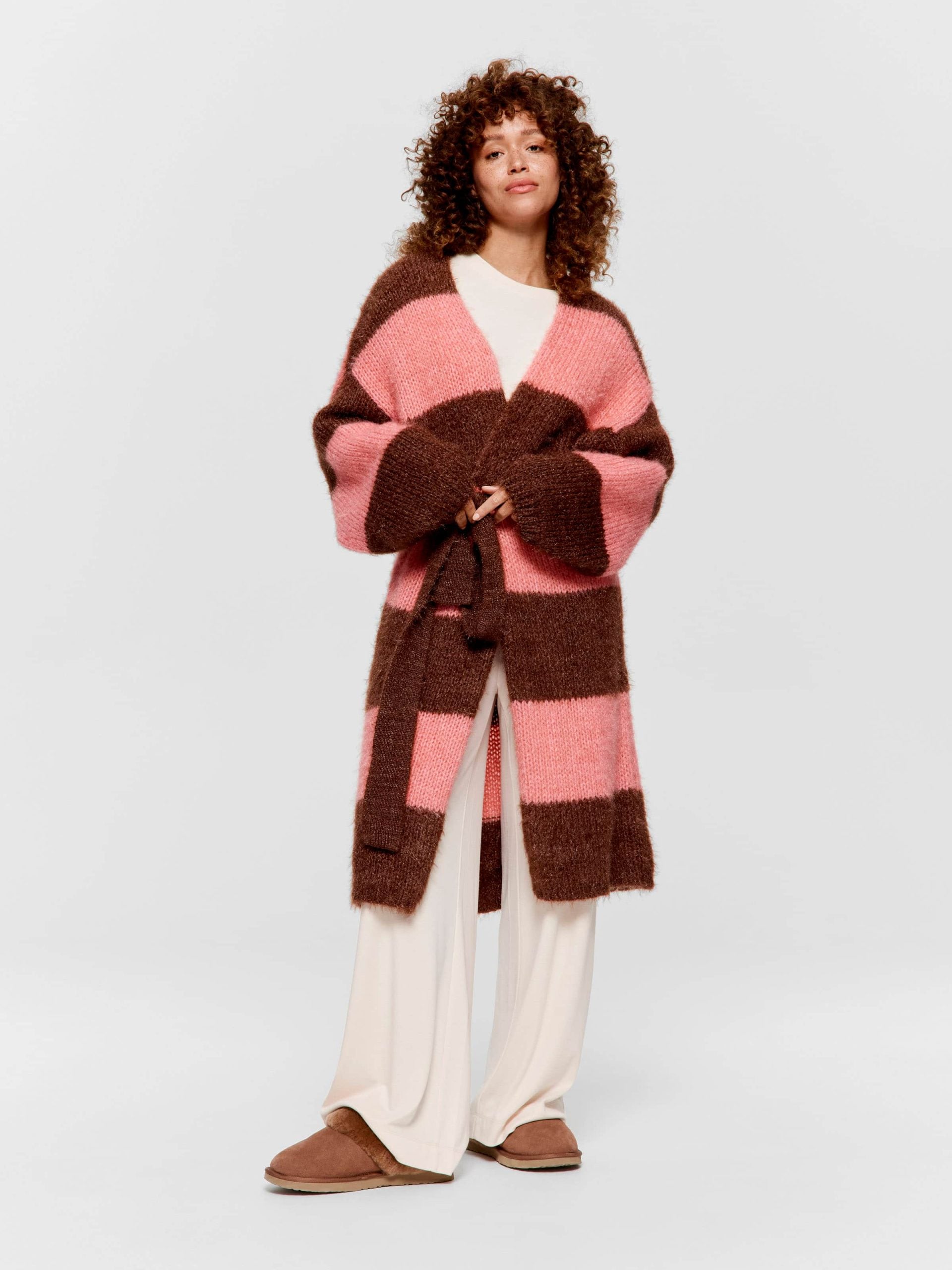 Chunky Stripe Knit Gown multi image 1