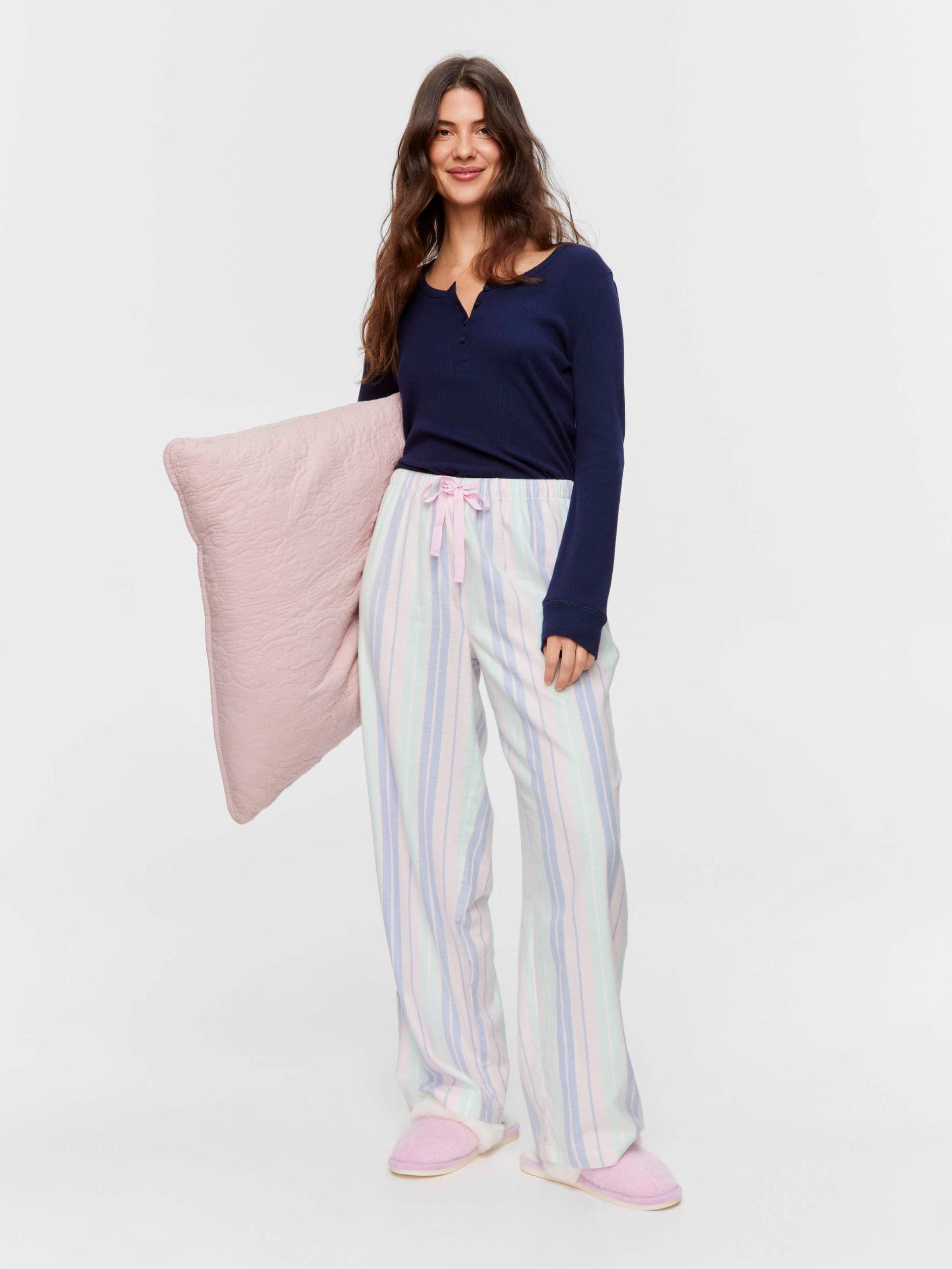 Pastel Stripe Classic Flannelette Pj Pant multi image 0