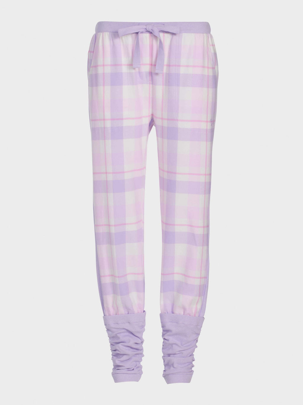 Lilac Check Flannelette Legwarmer Pj Pant multi image 3
