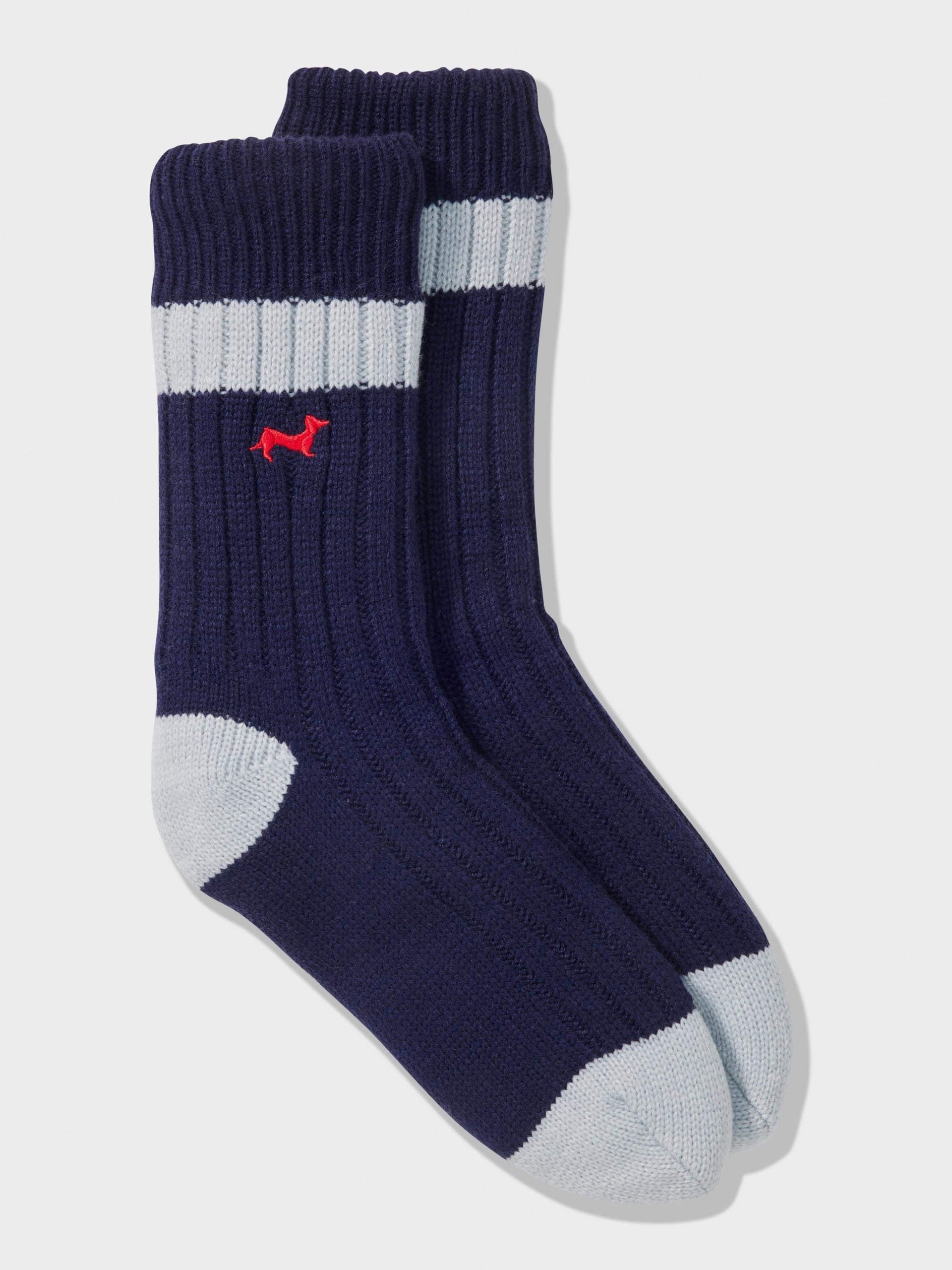 Lined Rib Sock Navy image 2