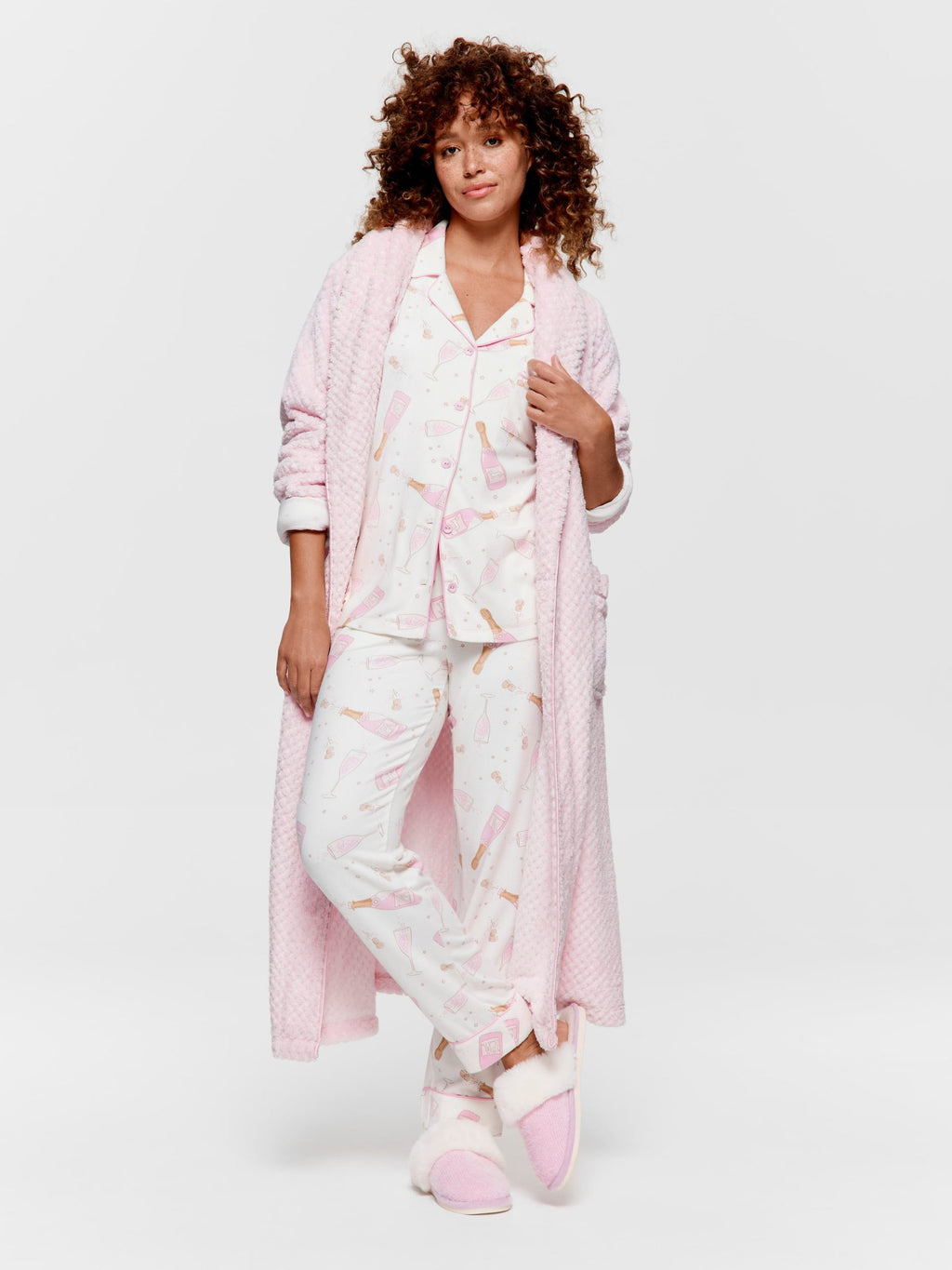 Champagne Plush Long Pj Set multi image 0