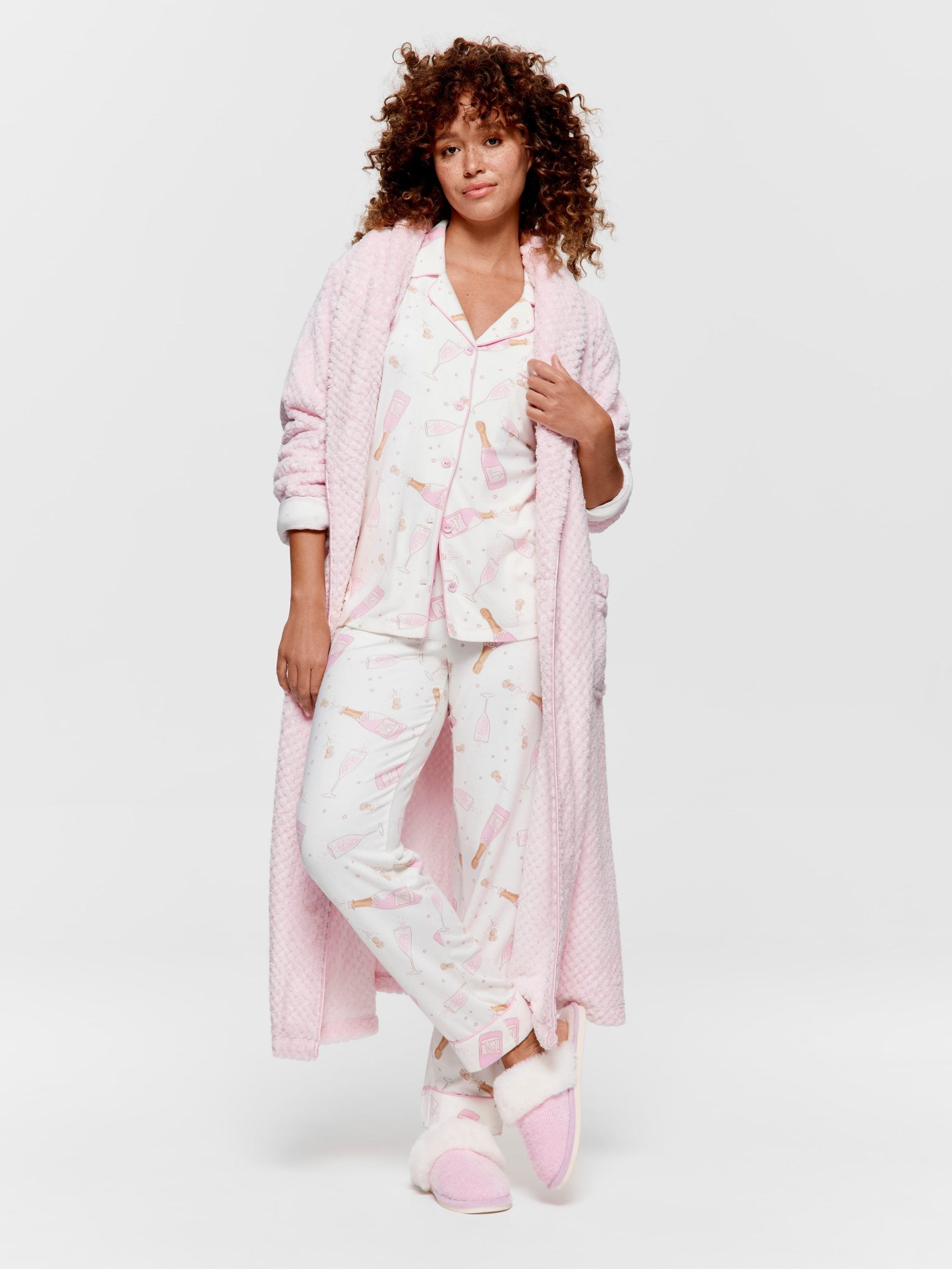 Champagne Plush Long Pj Set multi image 0