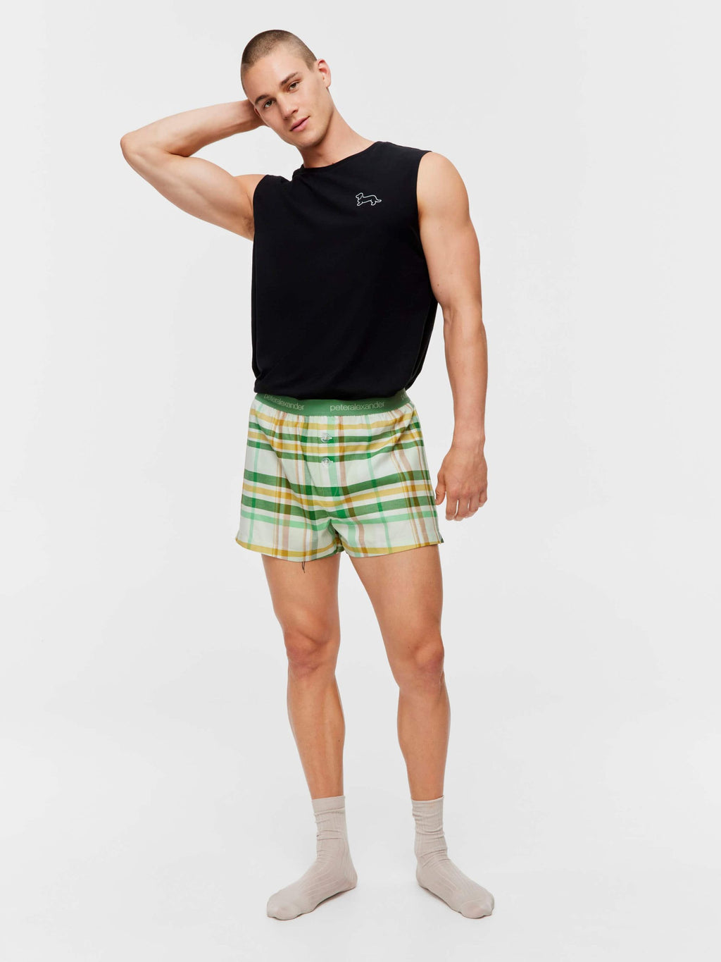 Green Check Boxer Short multi image 2