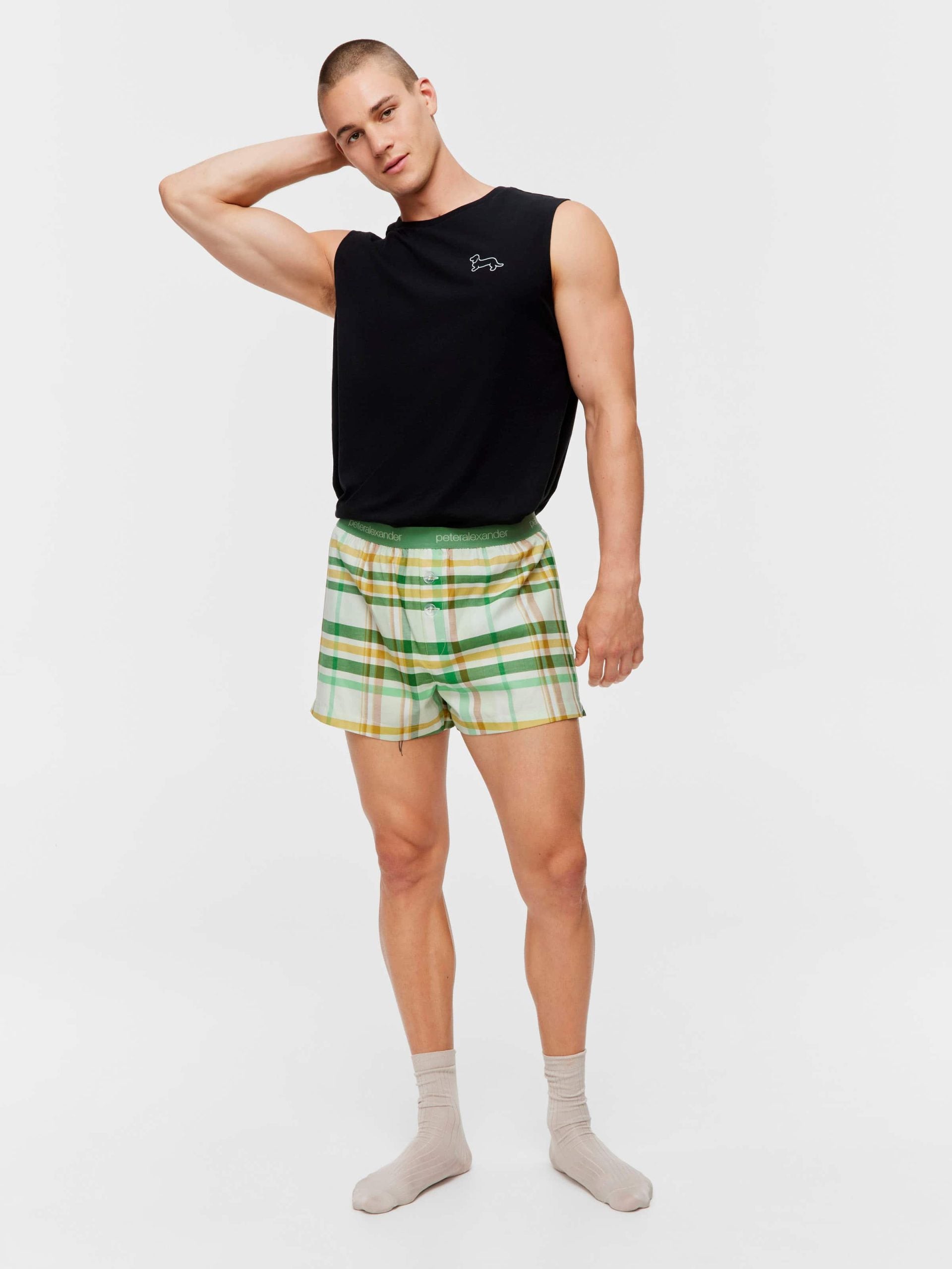 Green Check Boxer Short multi image 2
