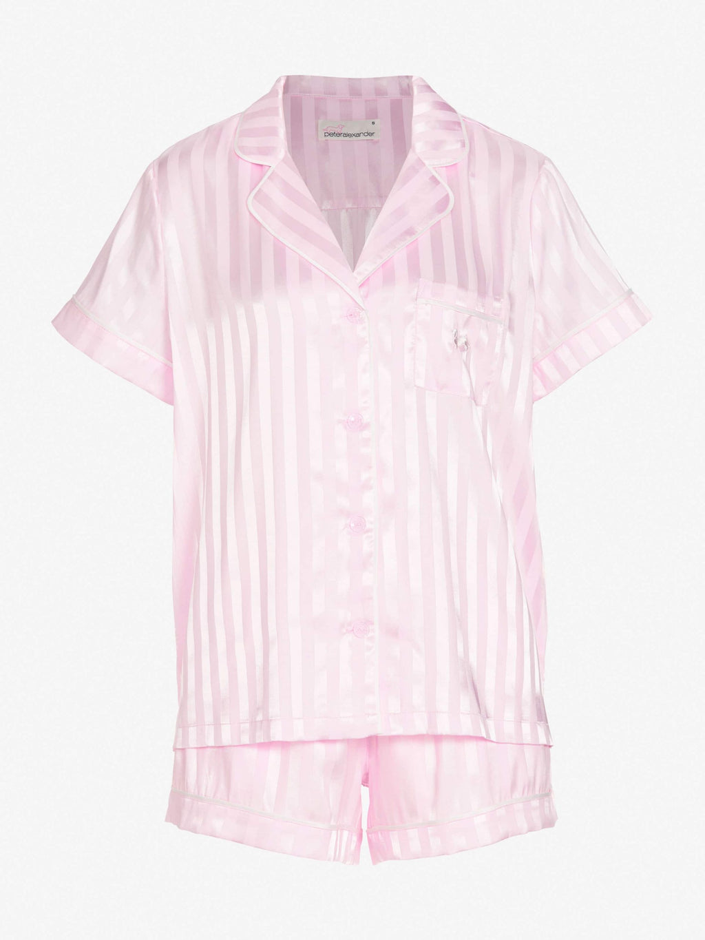 Pink Stripe Chic Satin Pj Set pink image 4
