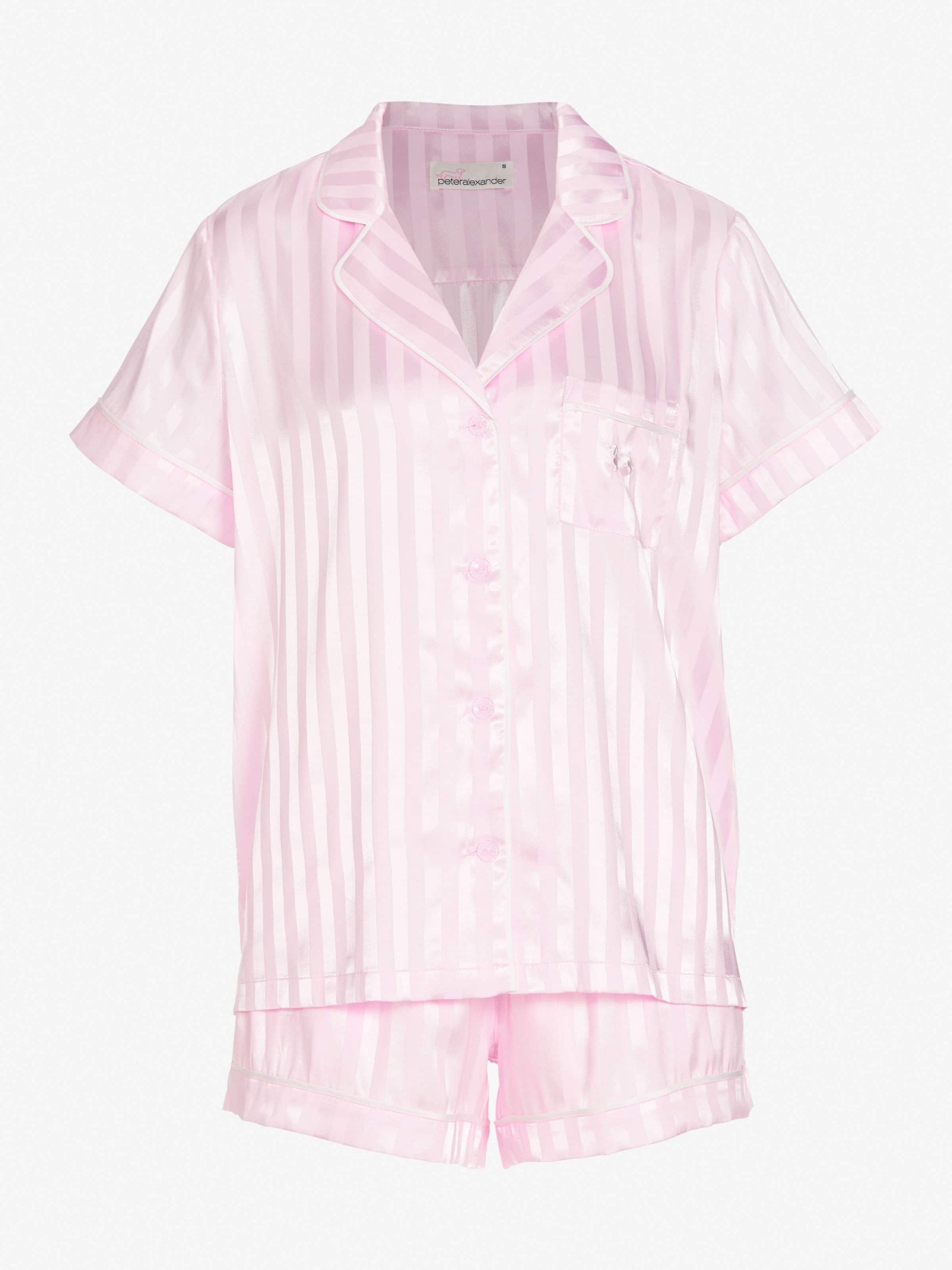 Pink Stripe Chic Satin Pj Set pink image 4