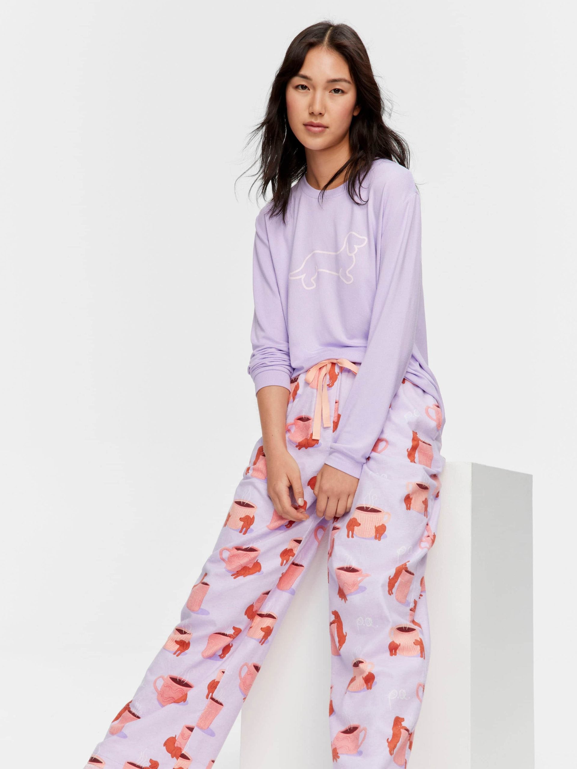 Daxie Loves Coffee Flannelette Classic Pj Pant Multi image 0