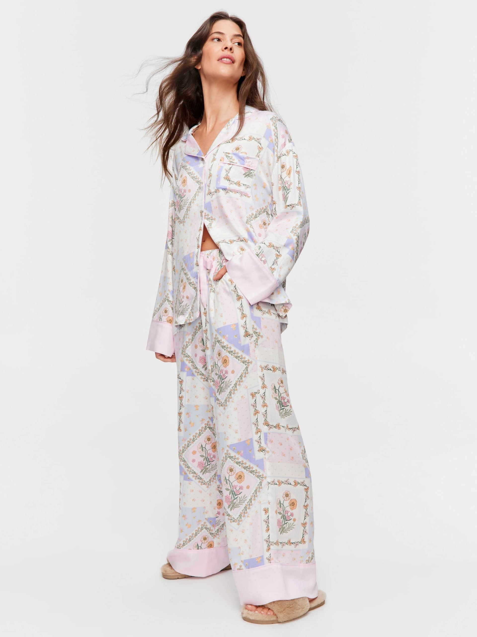 Floral Scarf Print Long Pj Set multi image 1