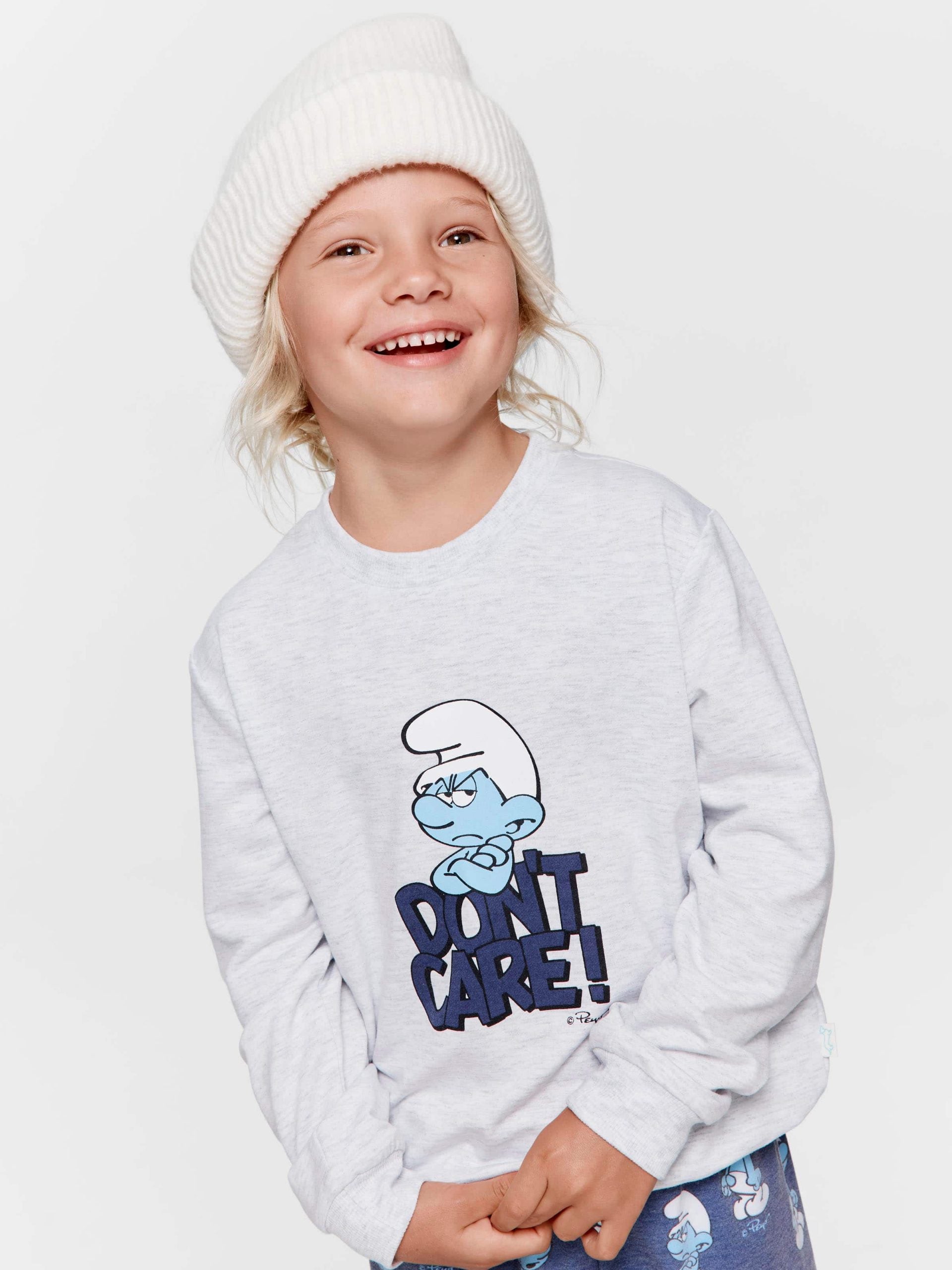 Jnr Boys Grouchy Smurf Pj Set multi image 1