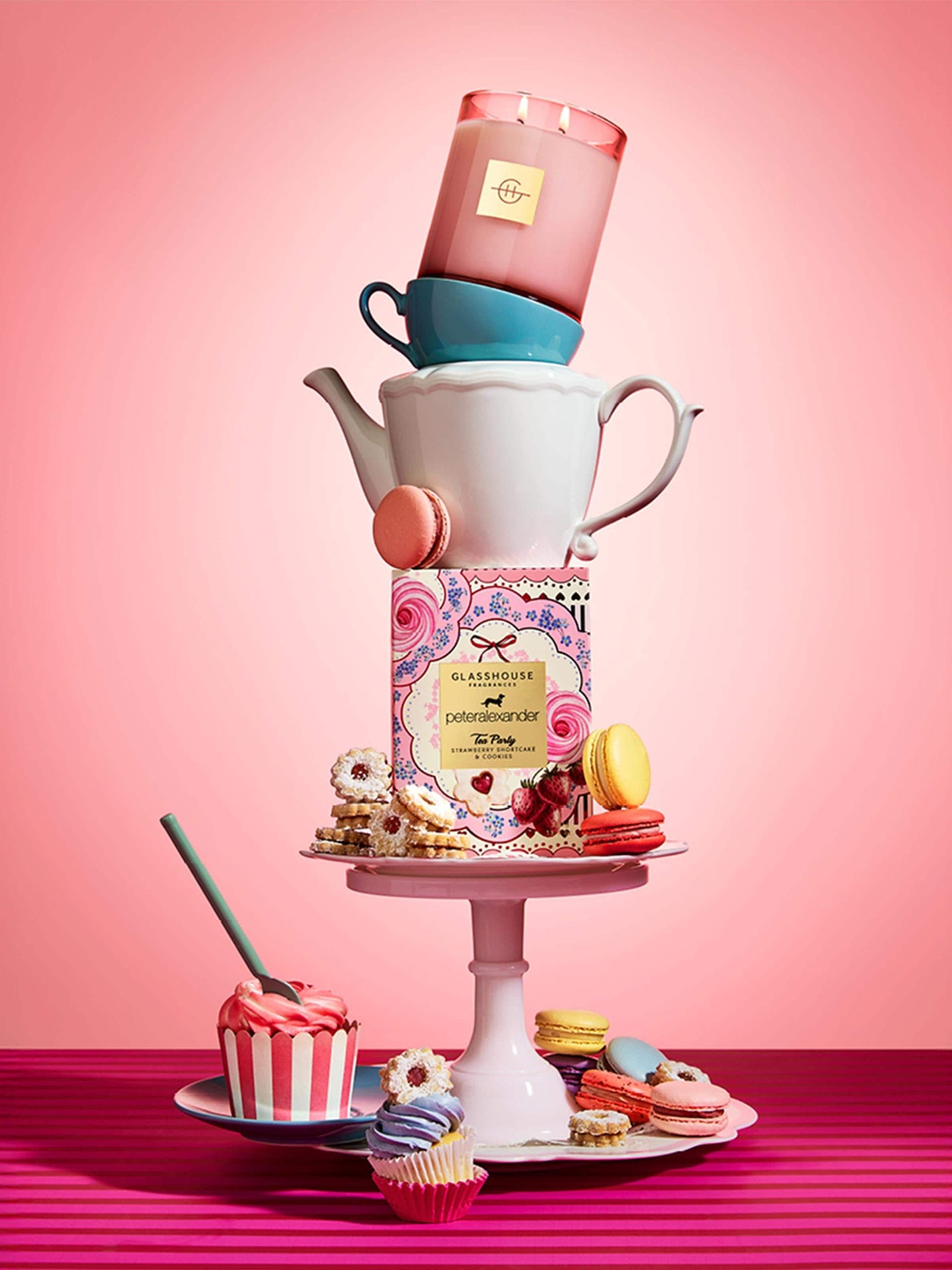 Glasshouse Fragrances Limited Edition Tea Party 380G Candle multi image 1