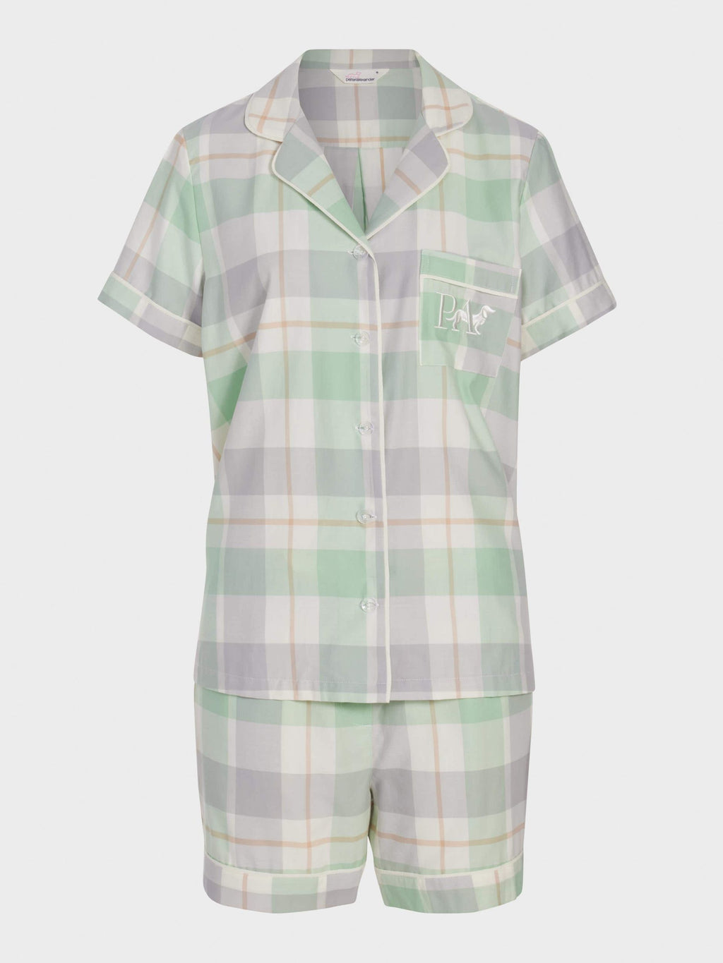 Mint Check Shortie Pj Set multi image 3