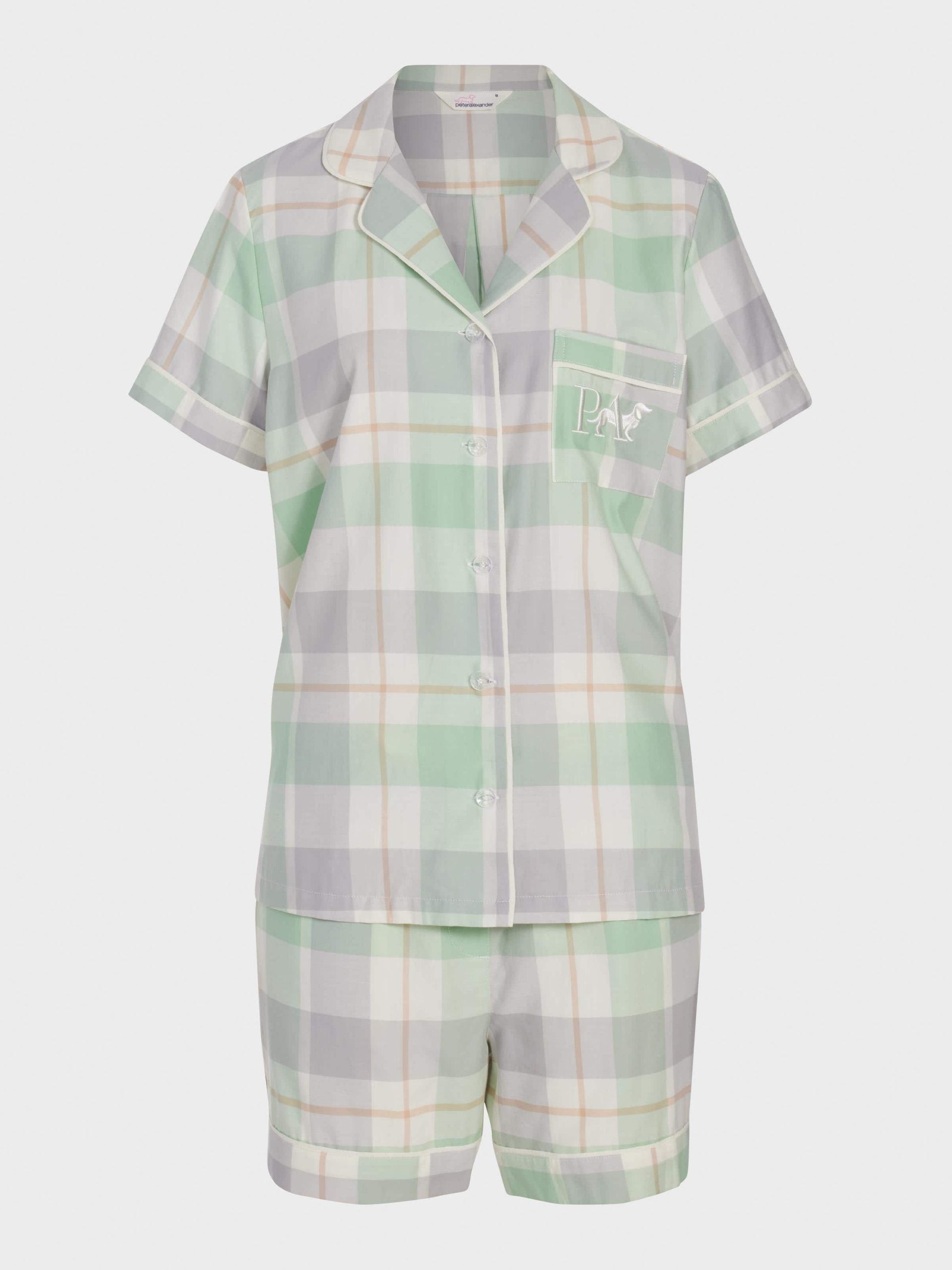 Mint Check Shortie Pj Set multi image 3