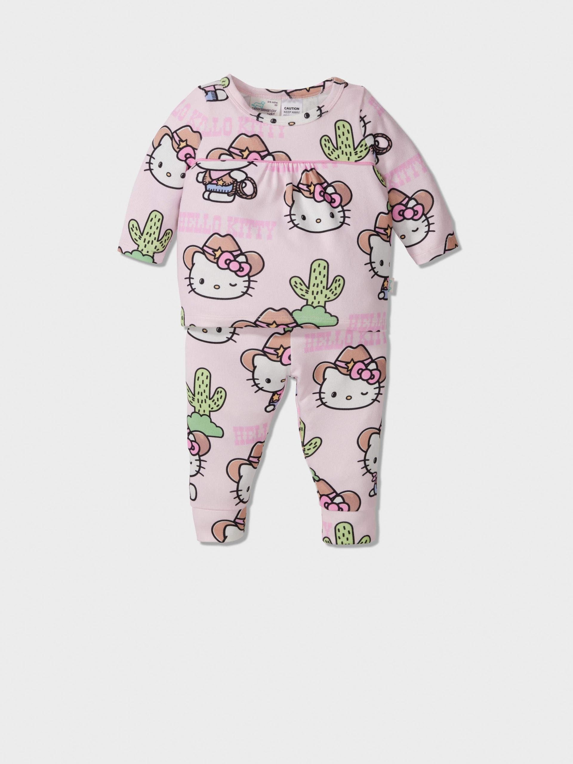 Baby Hello Kitty Cowboy Long Plush Pj Set Multi image 0