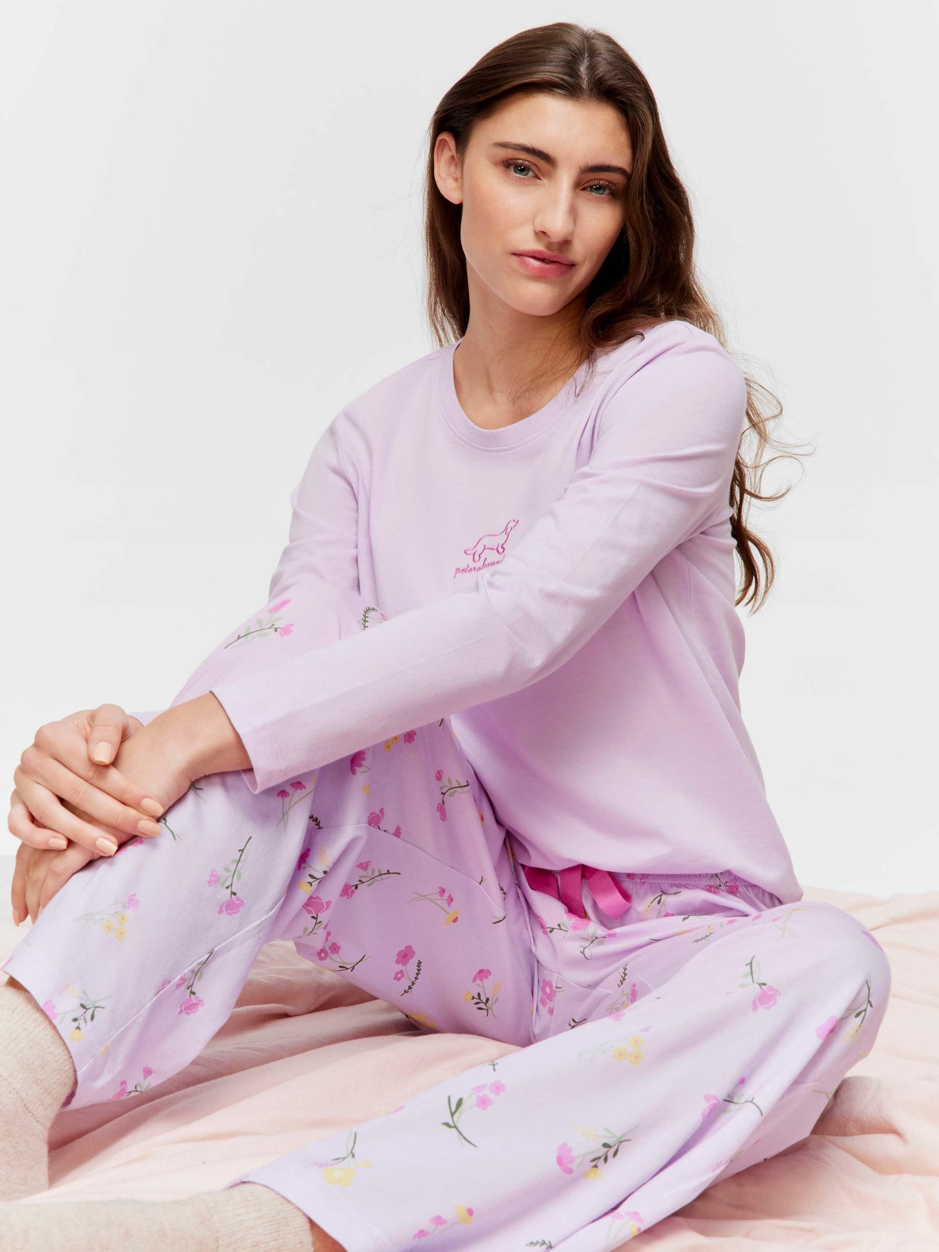 Purple Floral Ditsy Tapered Pj Pant multi image 0