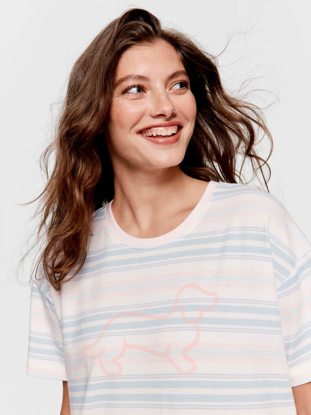 Stripe Sleep Tee multi image 1