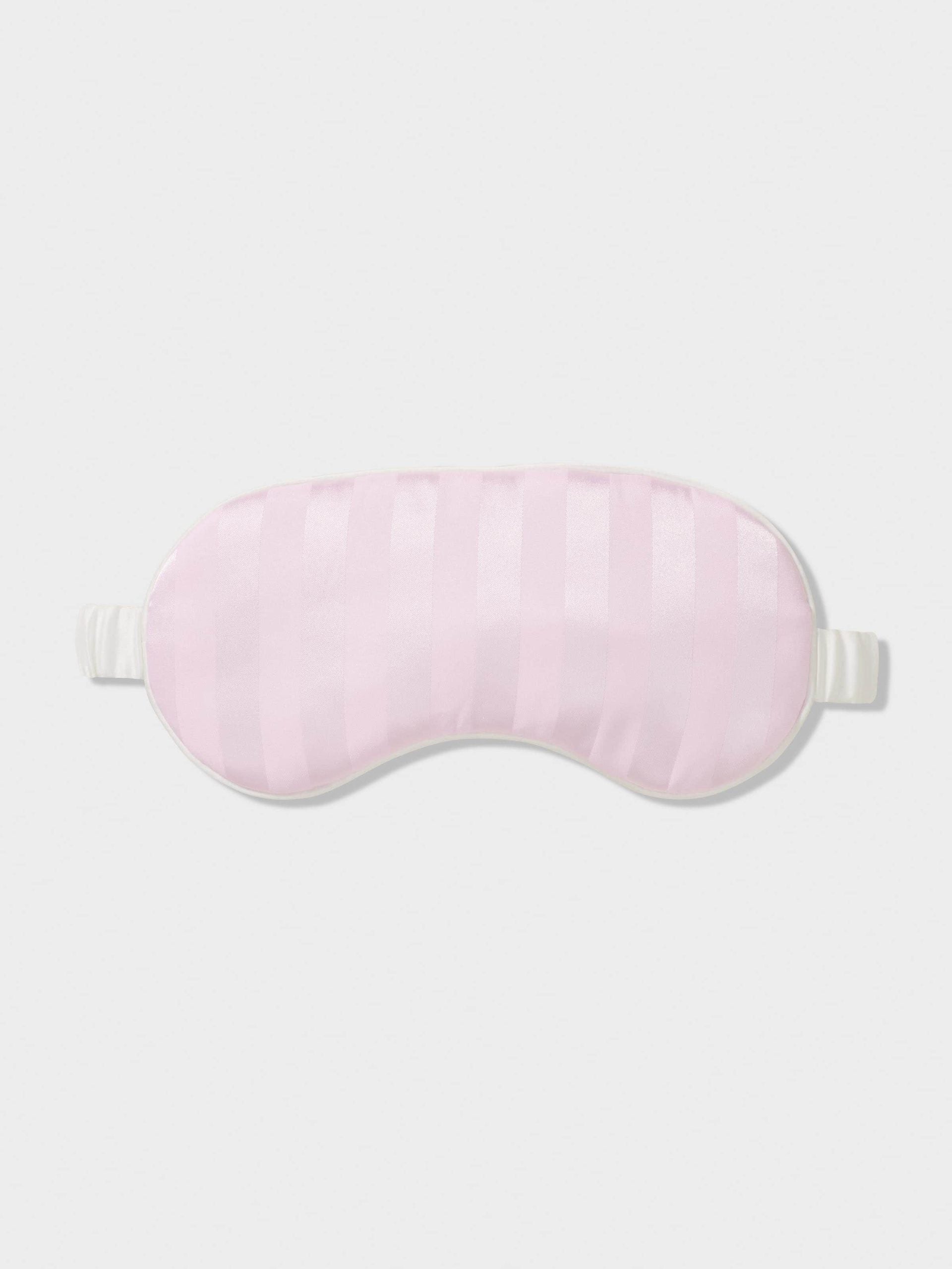 Pink Stripe Satin Eye Mask Pink image 2