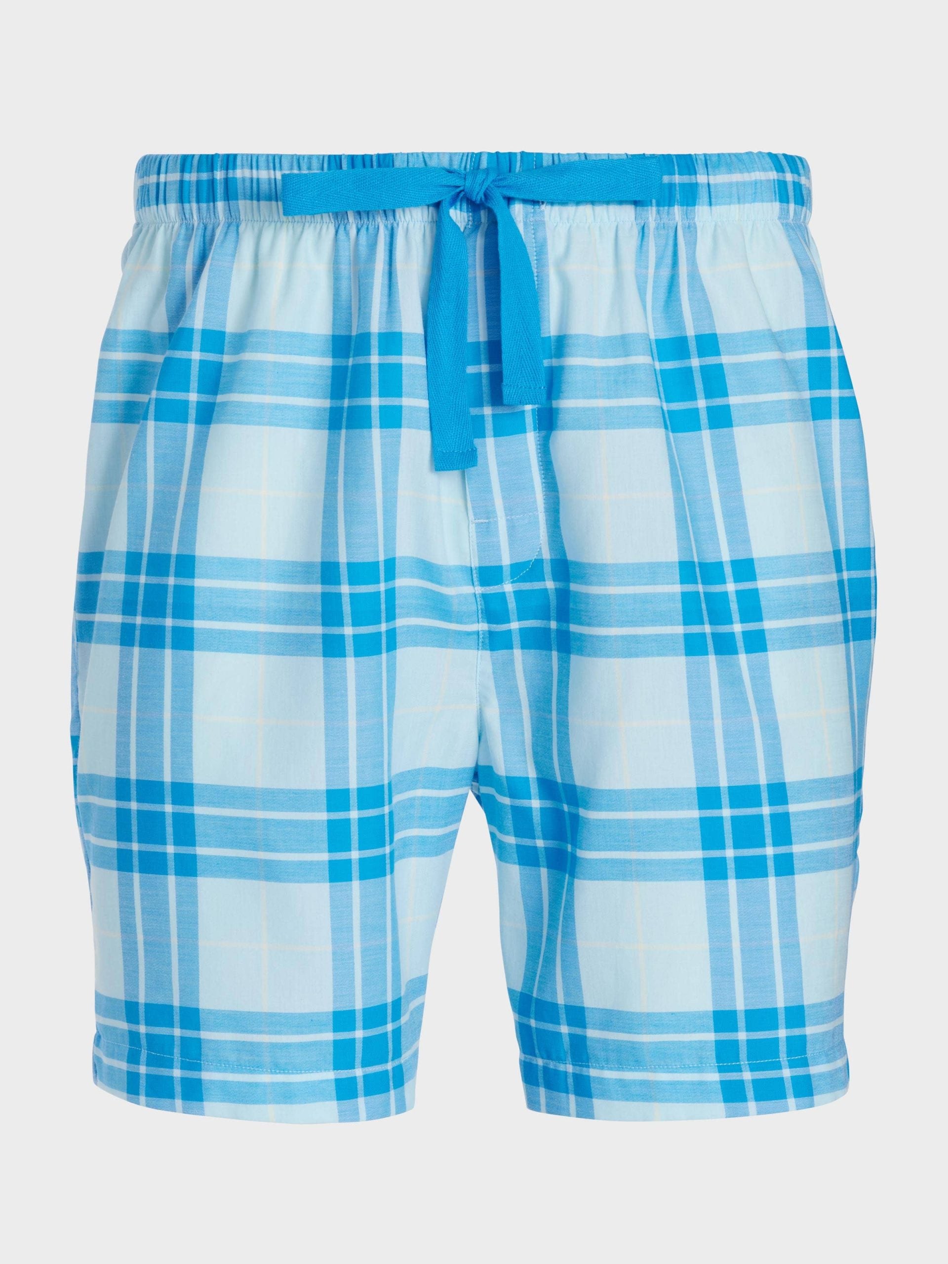 Blue  Windowpane Mid Short multi image 3