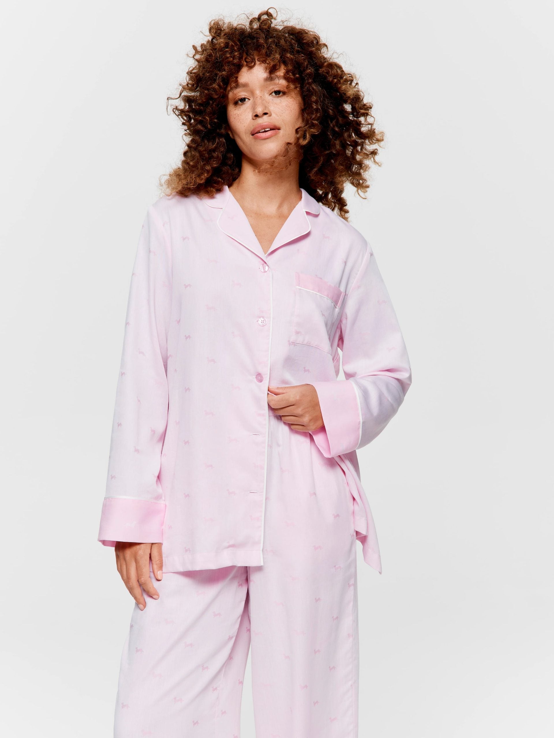Pretty In Pink Penny Long Pj Set multi image 3